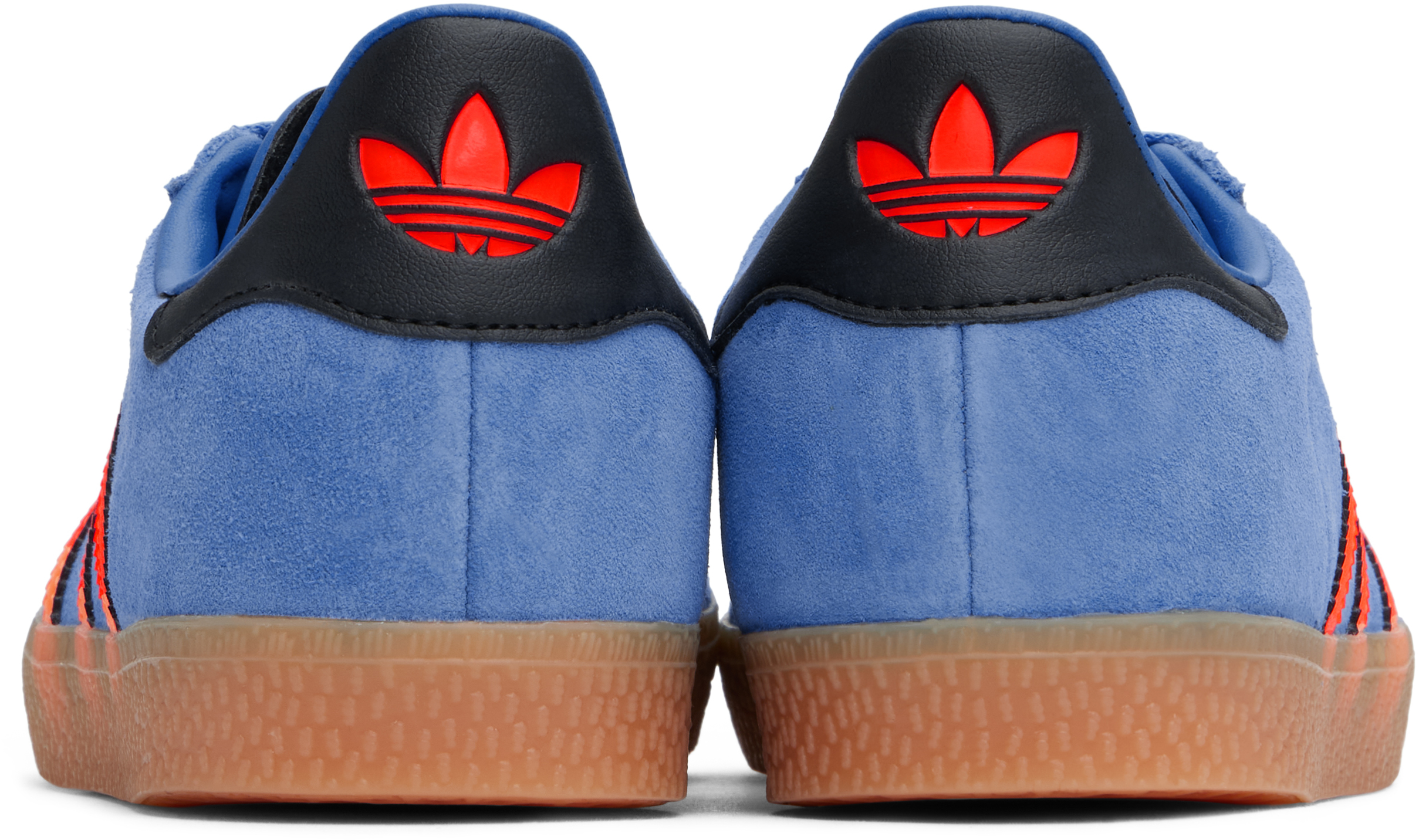 Shop Adidas Originals Big Kids Blue & Orange Gazelle Sneakers In Focus Blue/solar Ora