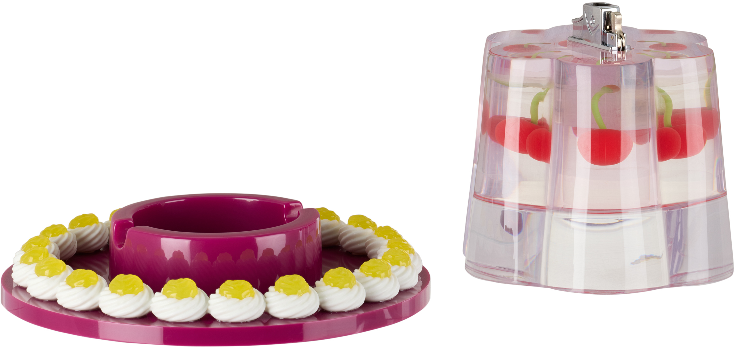 Edie Parker Red Jelly Tabletop Lighter In Multi