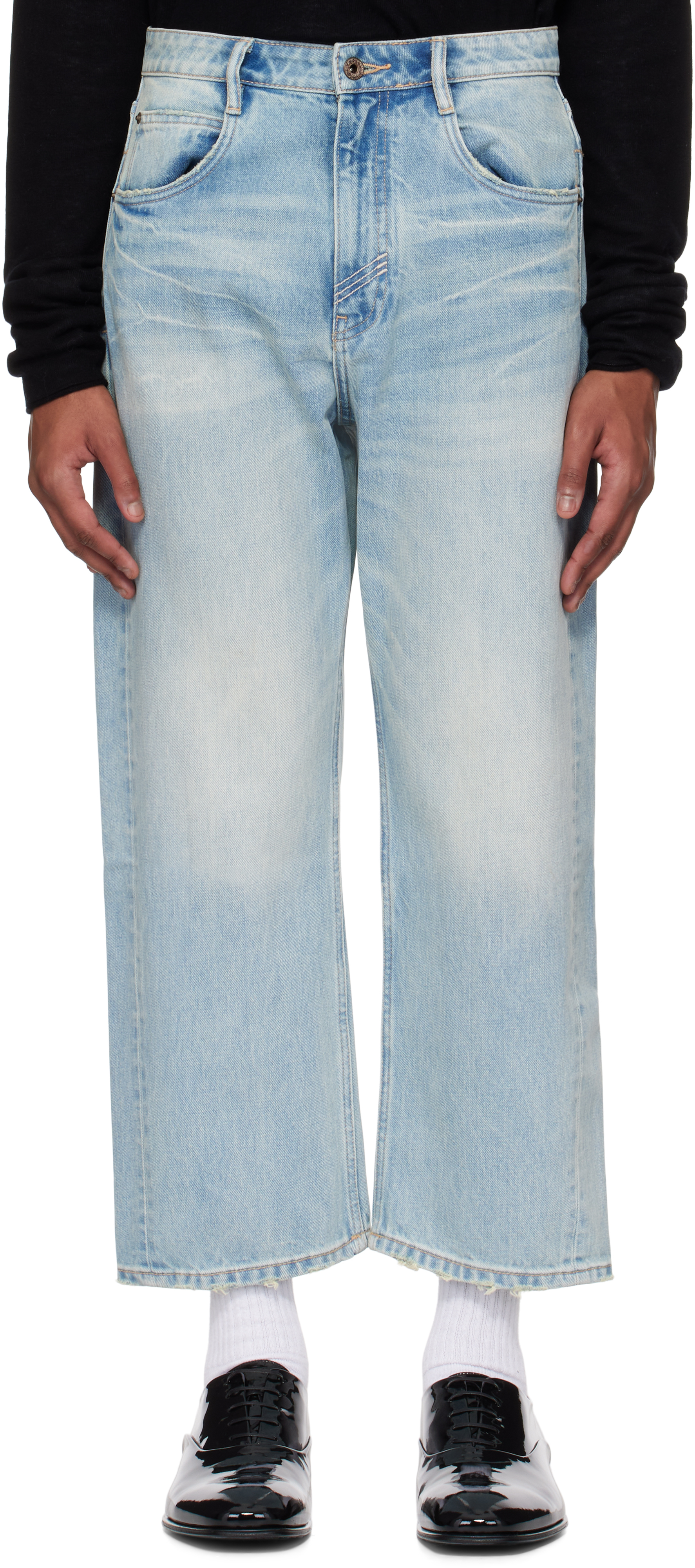 Blue Low-Rise Loose-Fit Jeans