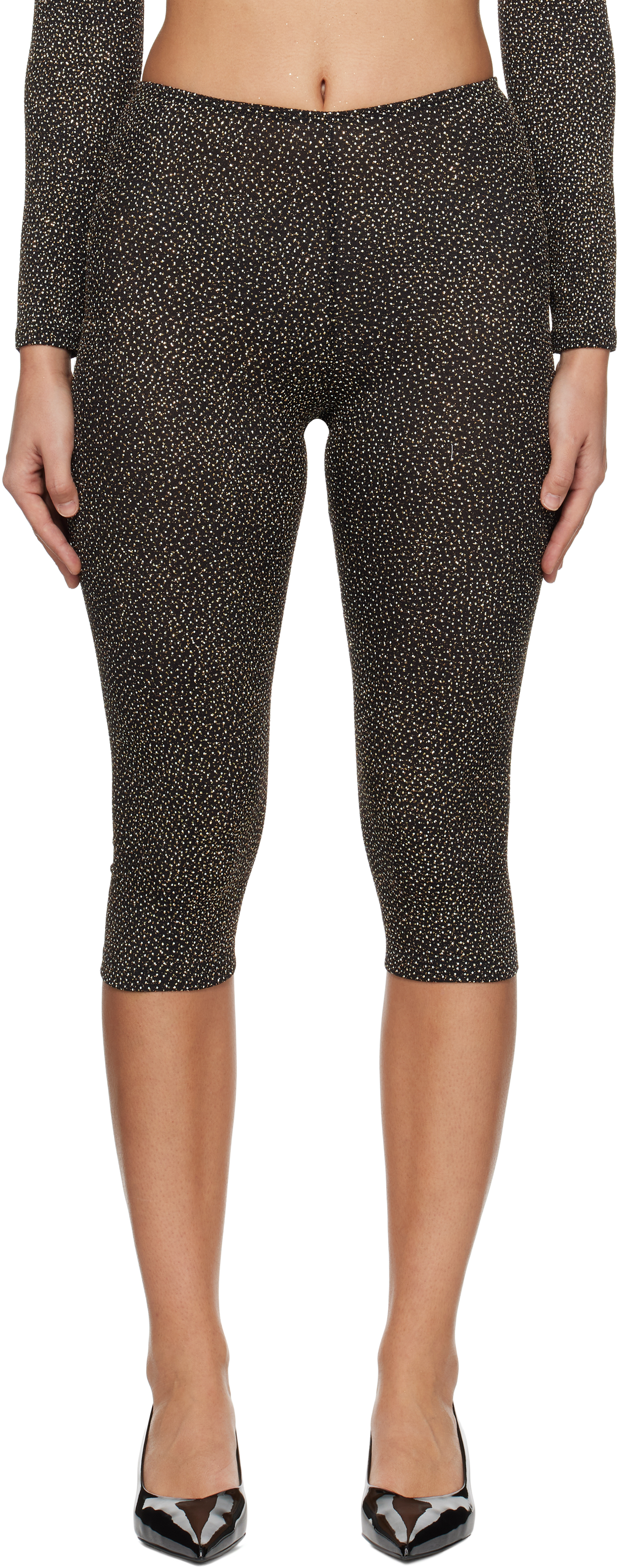 Black 
Gold Cassia Capri Leggings