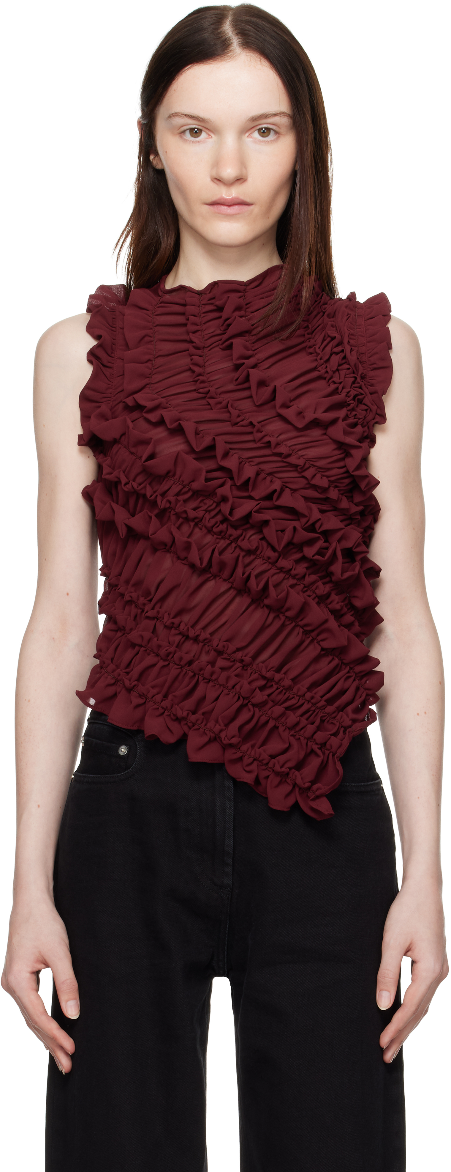 SSENSE Exclusive Burgundy Vera Blouse