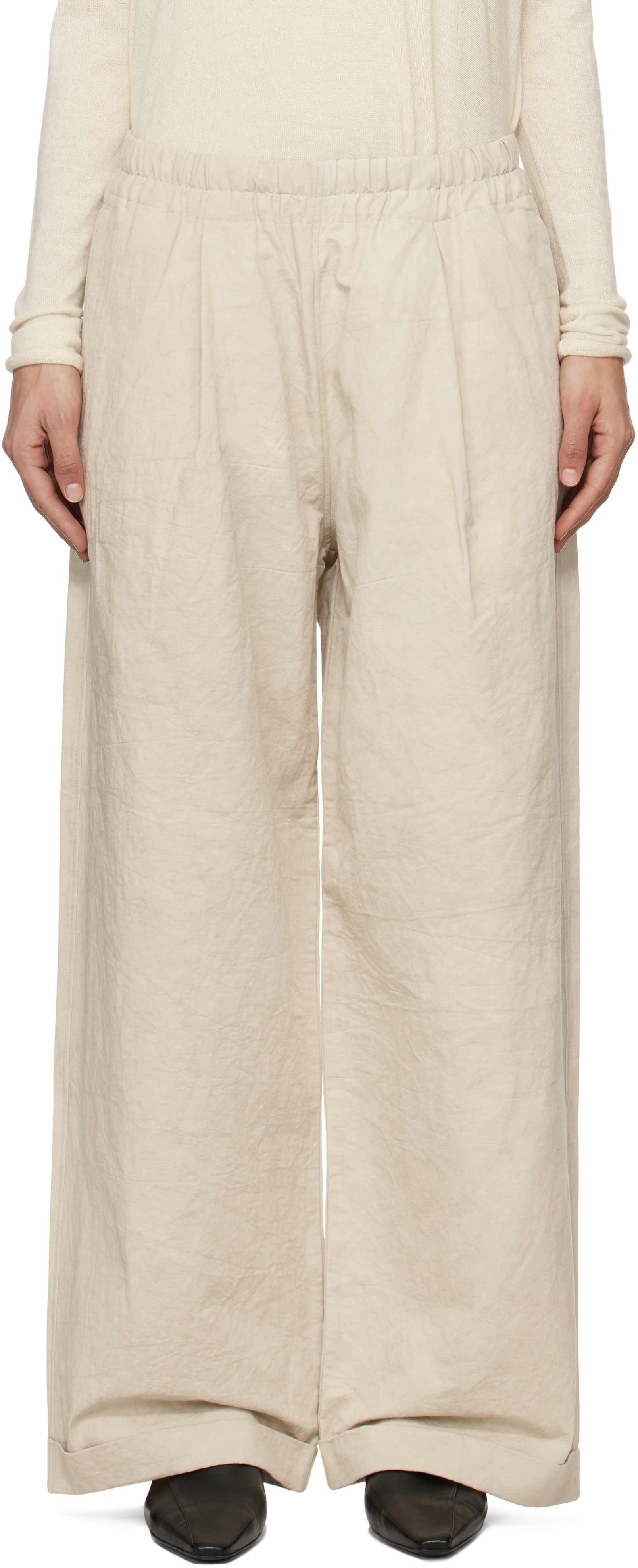 Beige Tall Trousers