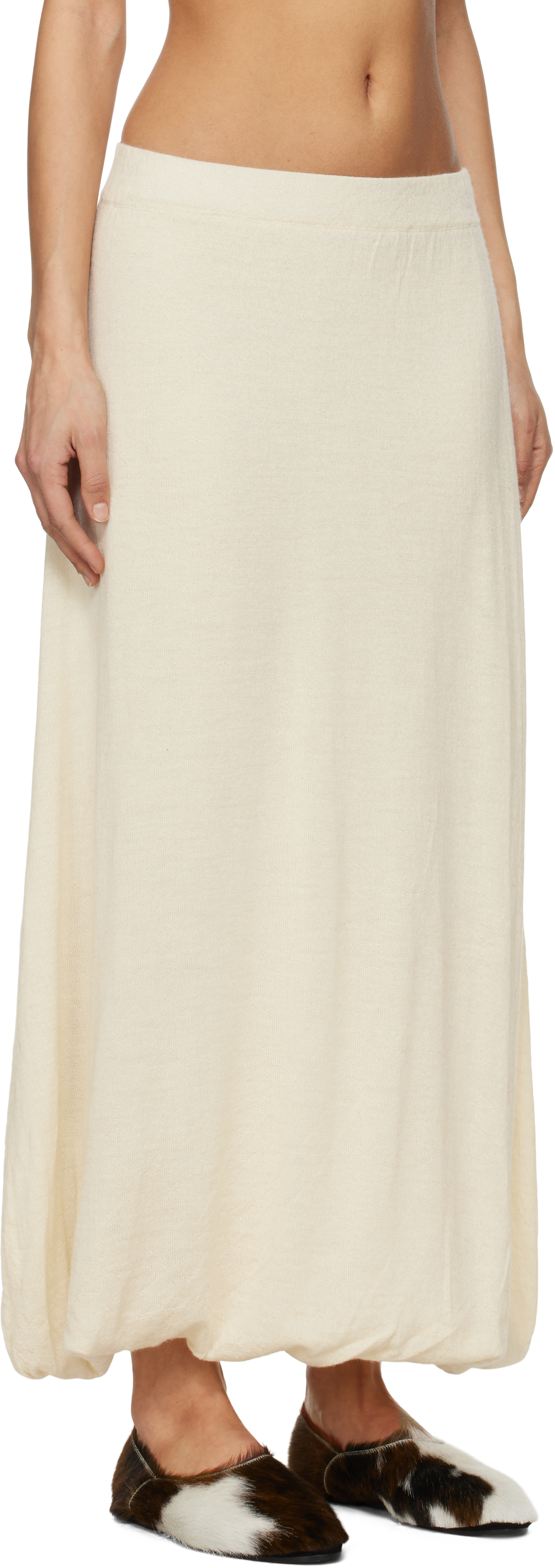 Lauren Manoogian Off-white Balloon Skirt In I03 Ivory