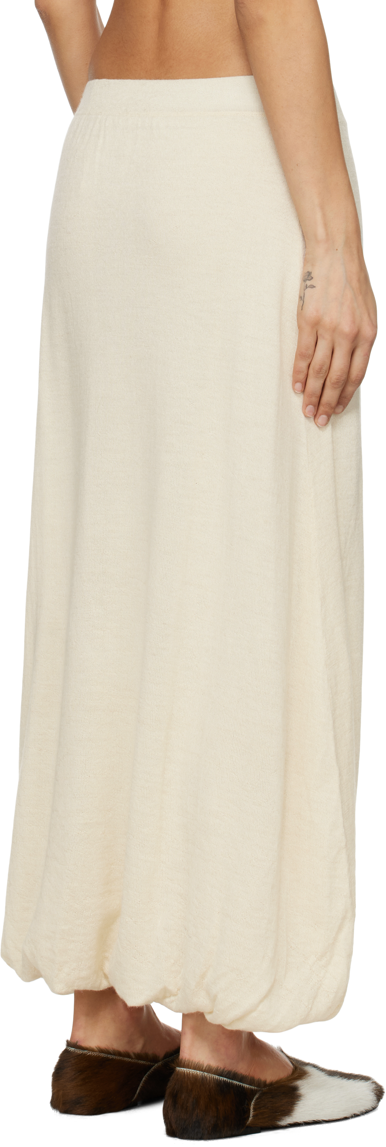 Lauren Manoogian Off-white Balloon Skirt In I03 Ivory