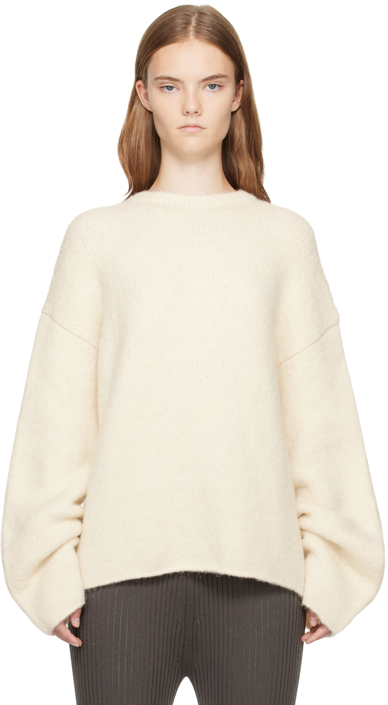 Shop Lauren Manoogian Off-white Vello Sweater In Rw01 Raw White