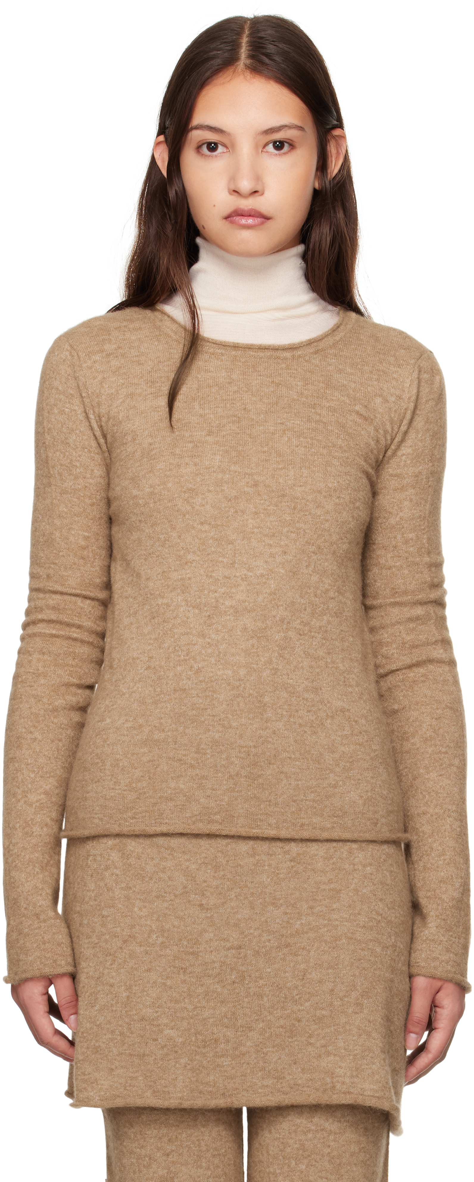 Lauren Manoogian: Tan Crewneck Sweater | SSENSE