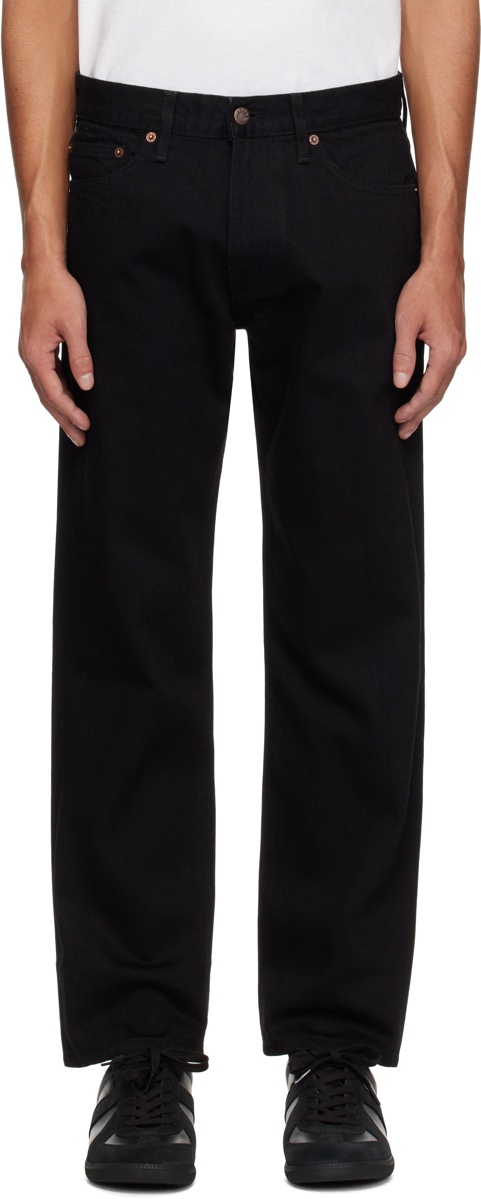 Noah: Black 5-Pocket Denim Jeans | SSENSE