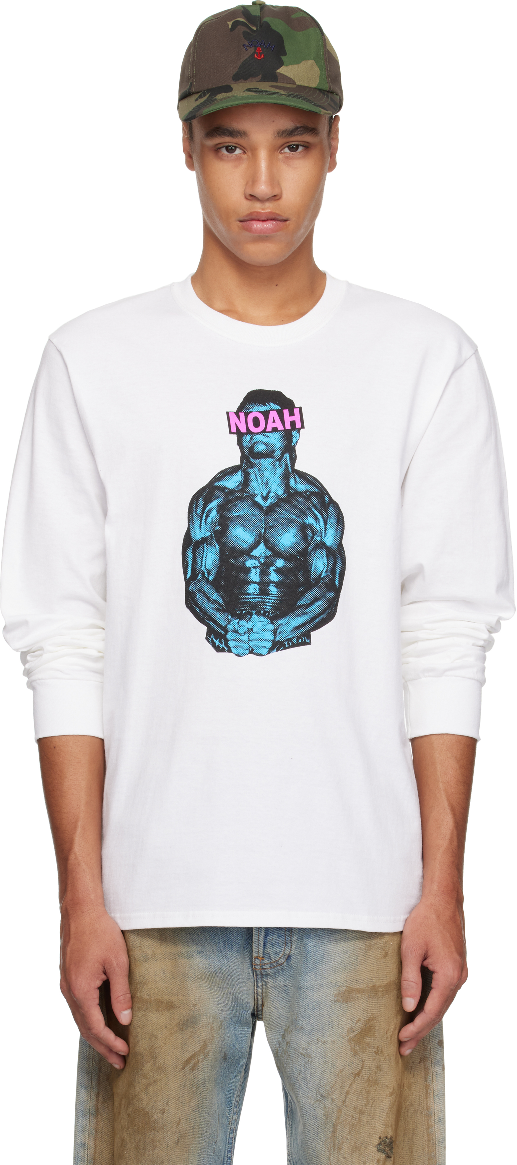 【関税込み】Noah NYC ホワイト 'The Pain Cave' Tシャツ Noah - The Pain Cave T-Shirt in White – Stoy