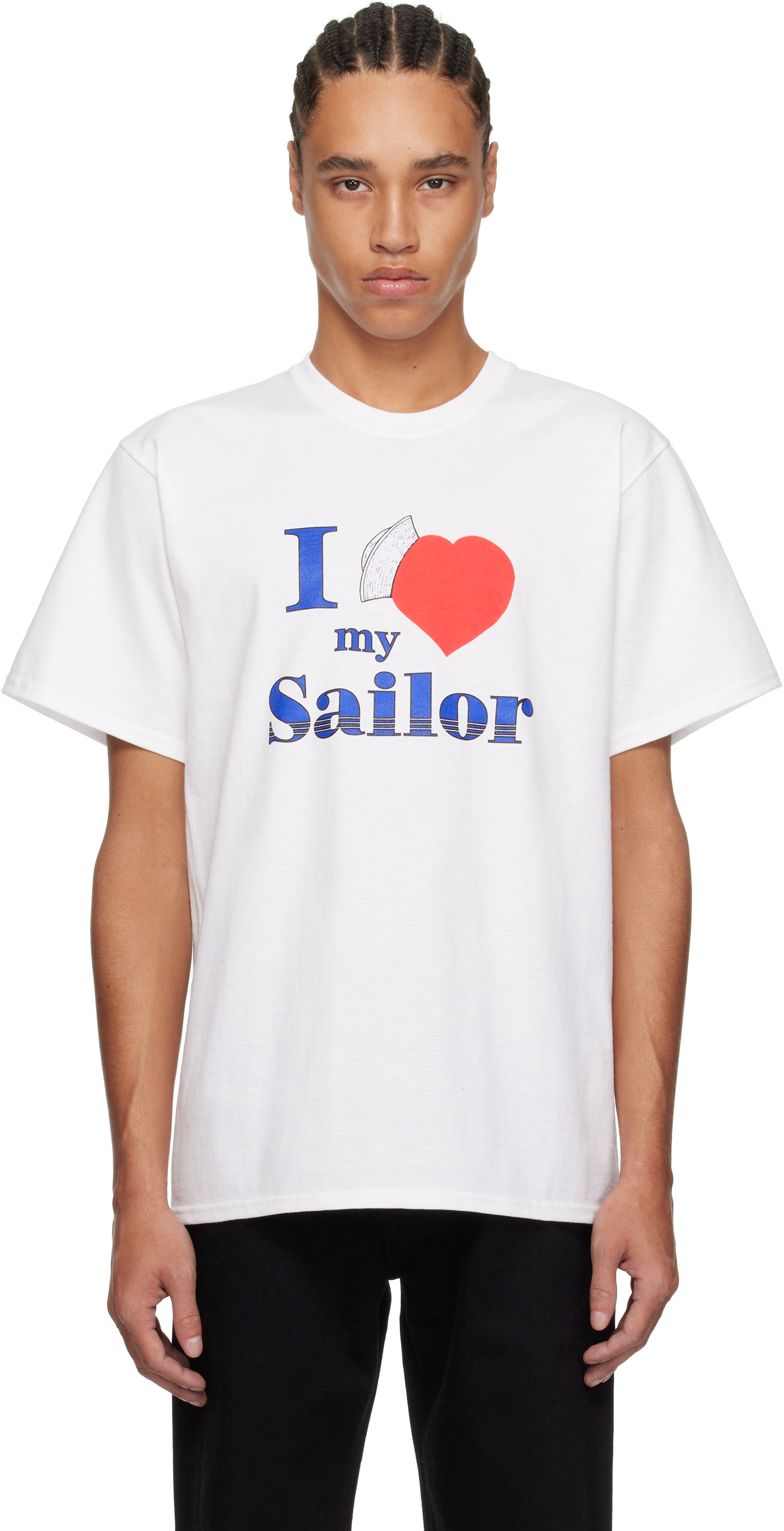 White 
I Love My Sailor
 T-shirt