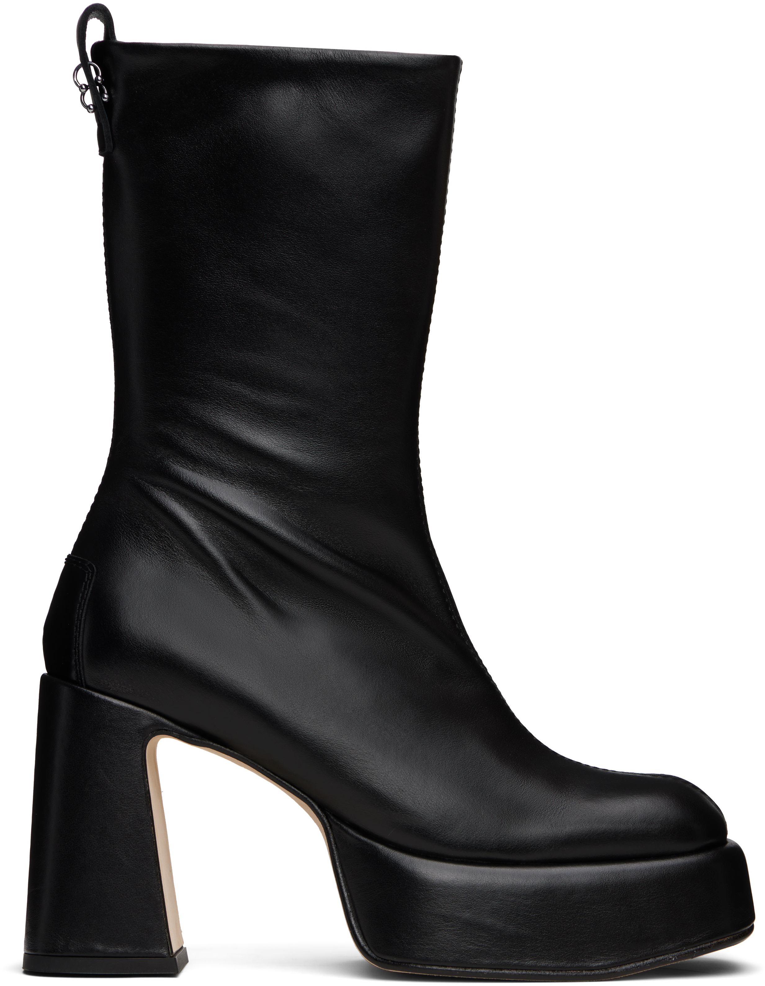 Black Apple Ankle Boots