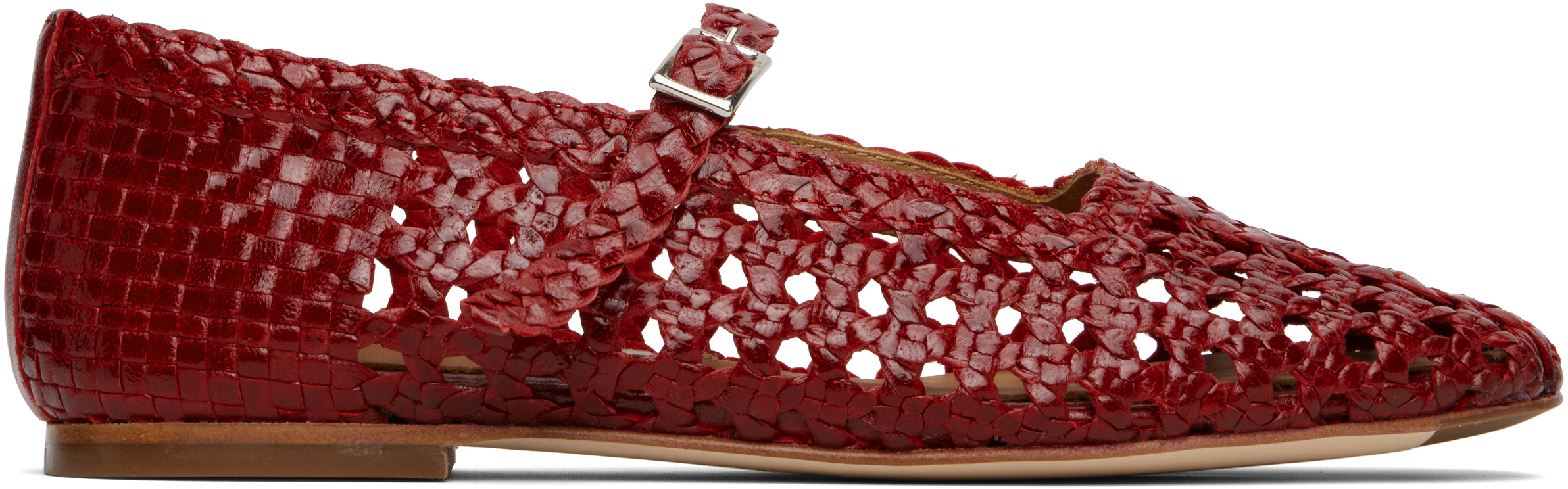 Red Yeida Ballerina Flats