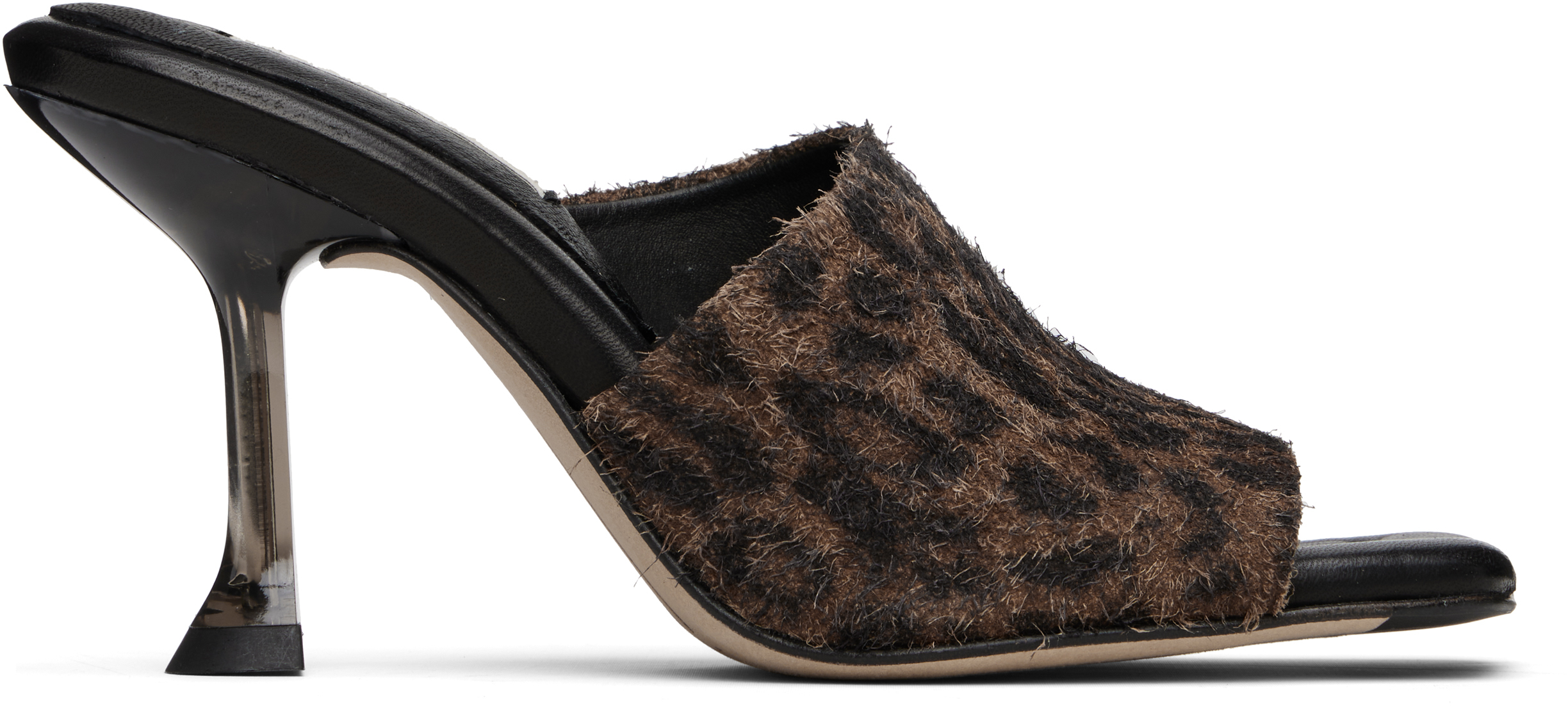 Brown & Black Miri Animal Print Mules