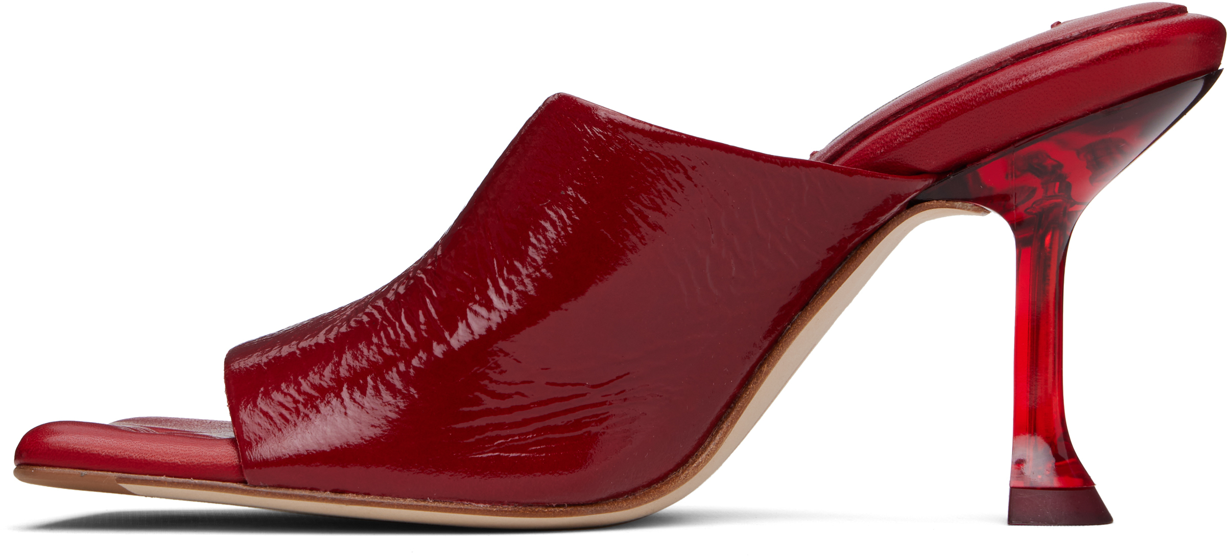 Miista Red Miri Mules In Dark Red