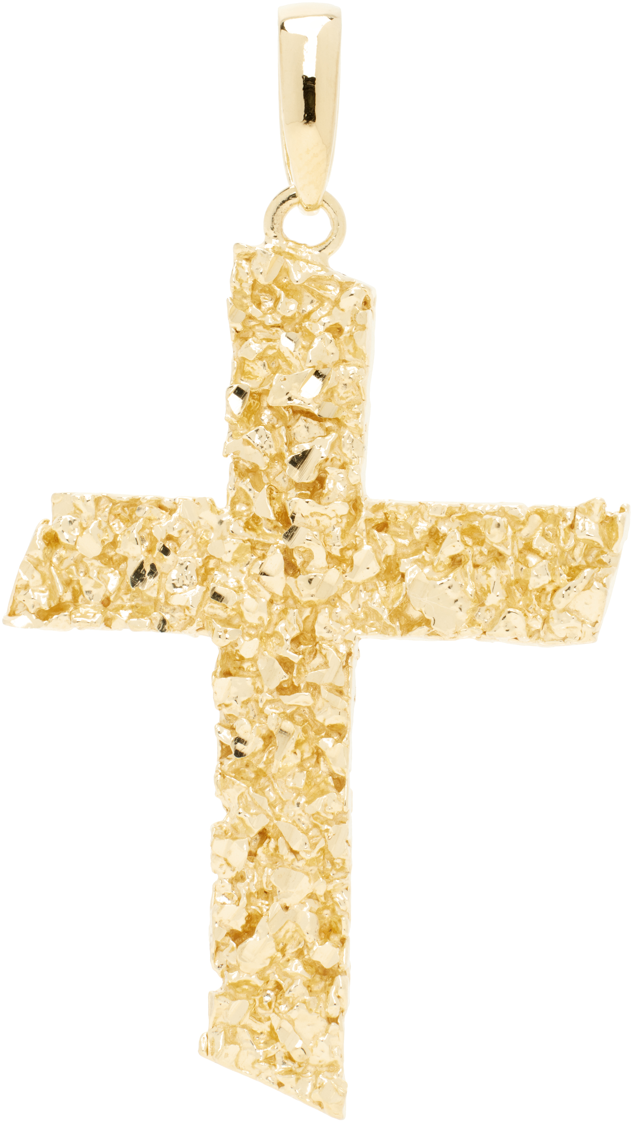 Gold VC053 Signature Flat Cross Pendant