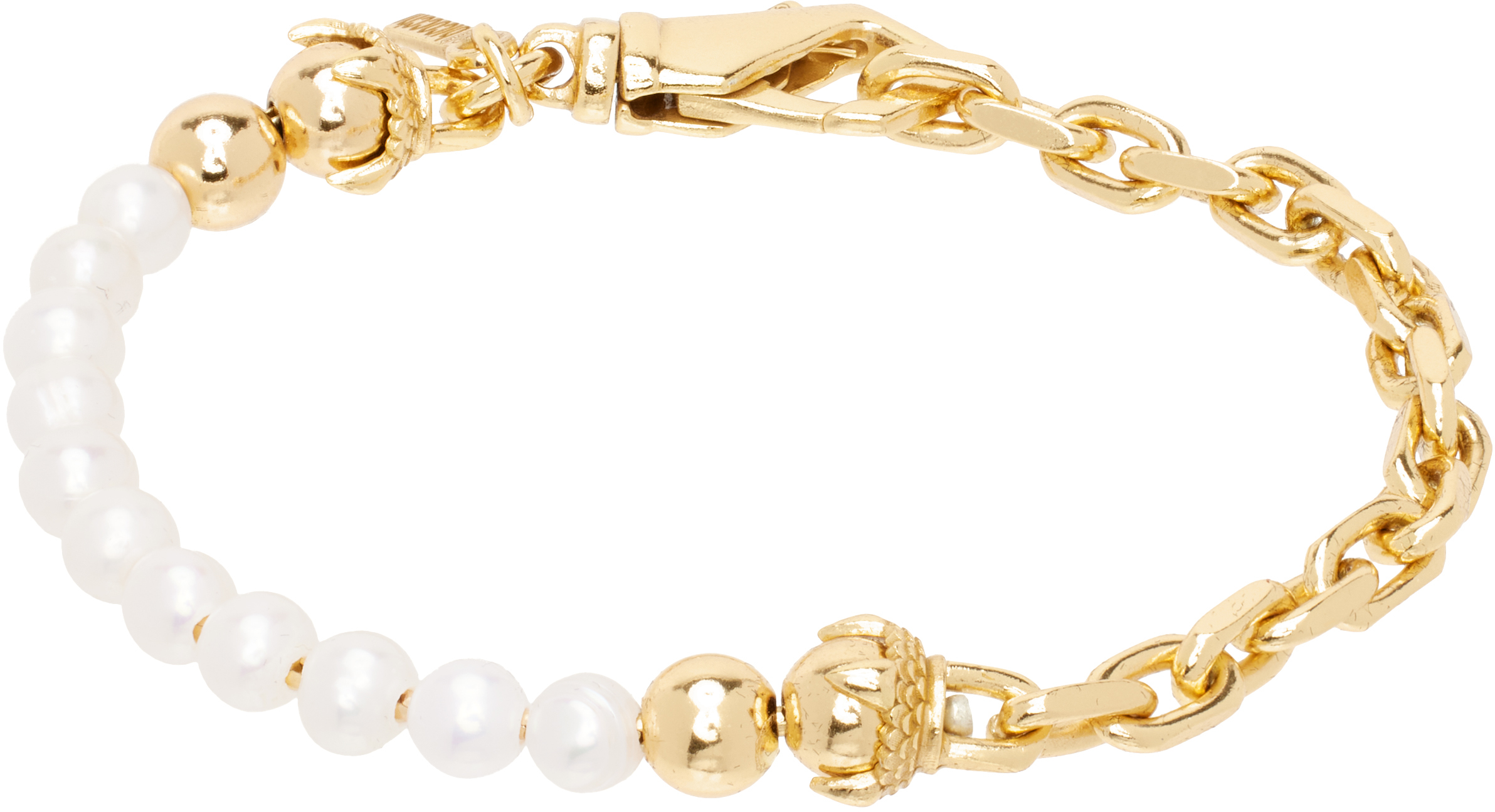 SSENSE Exclusive Gold Pearl Bracelet