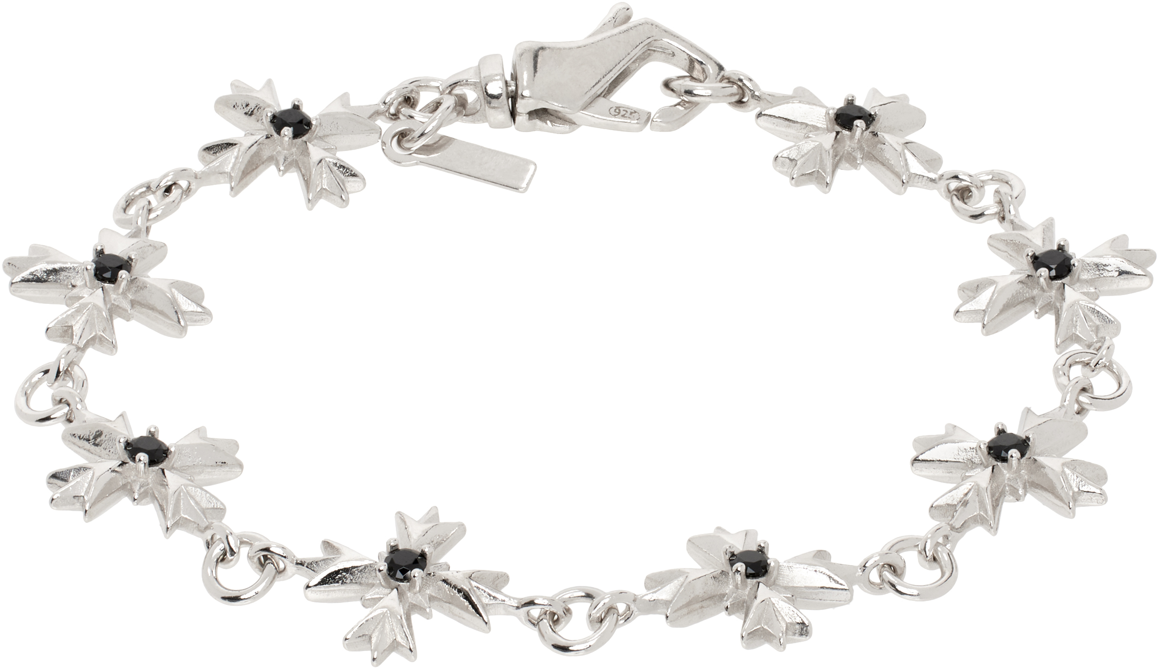 Silver Crystal Crest Bracelet