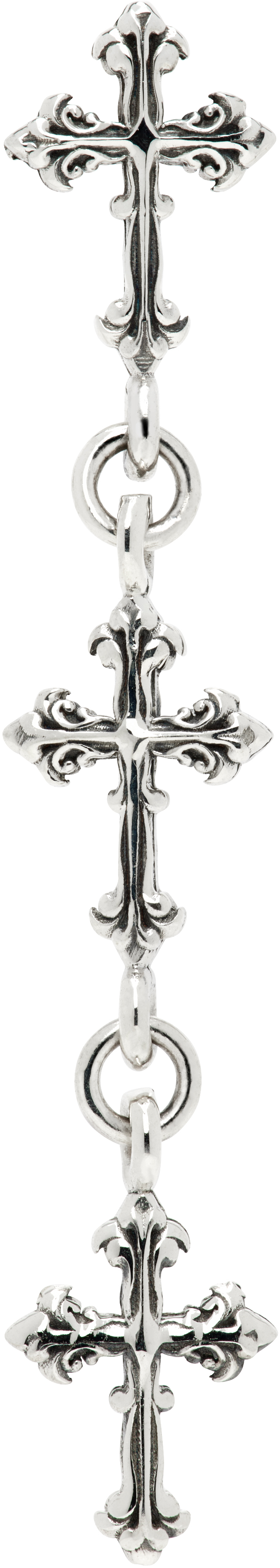 Silver Multi-Cross Avelli Single Earring by Emanuele