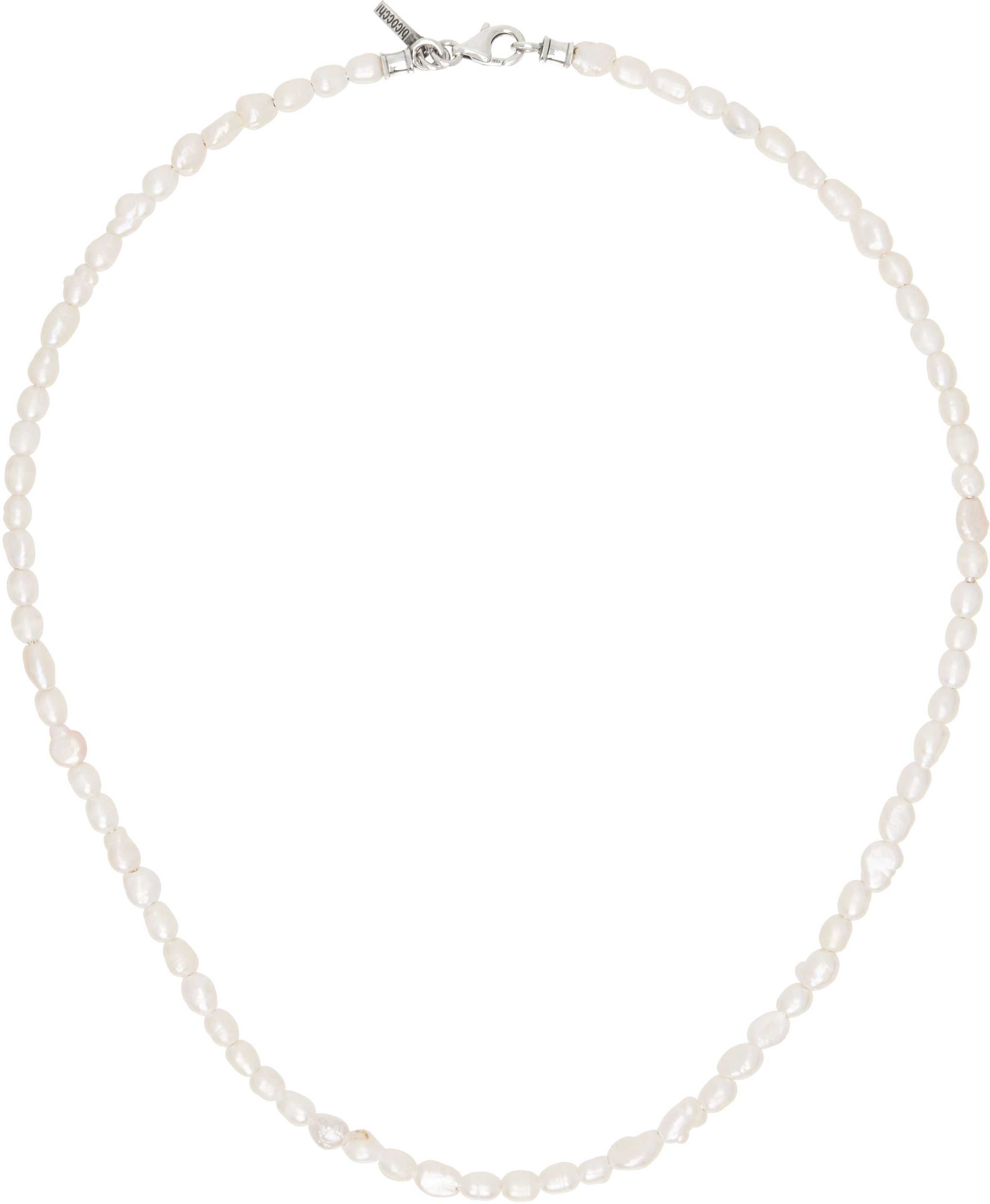 White Small Baroque Pearl Necklace