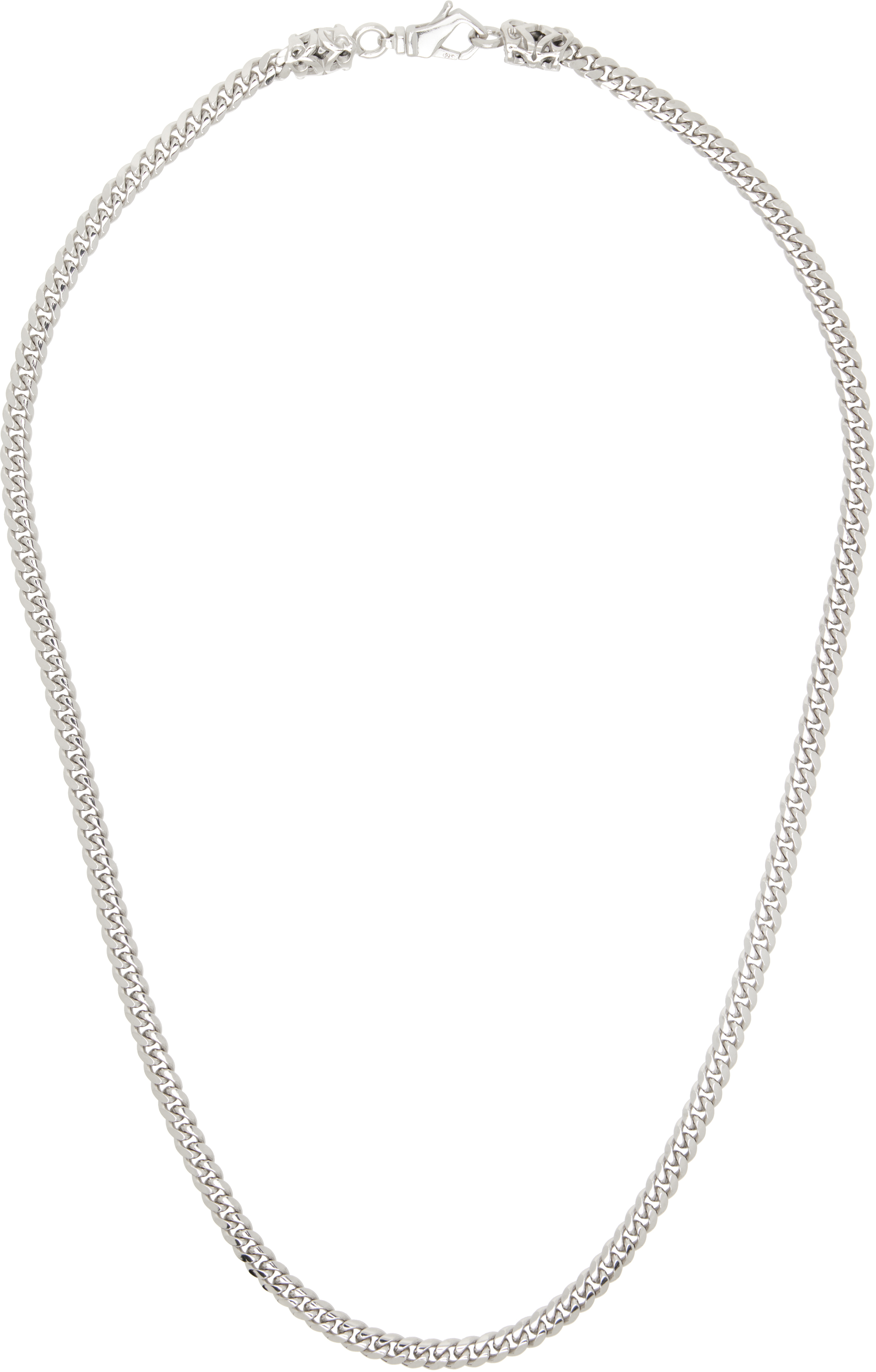 Emanuele Bicocchi Silver Thin Edge Chain Necklace In Silver