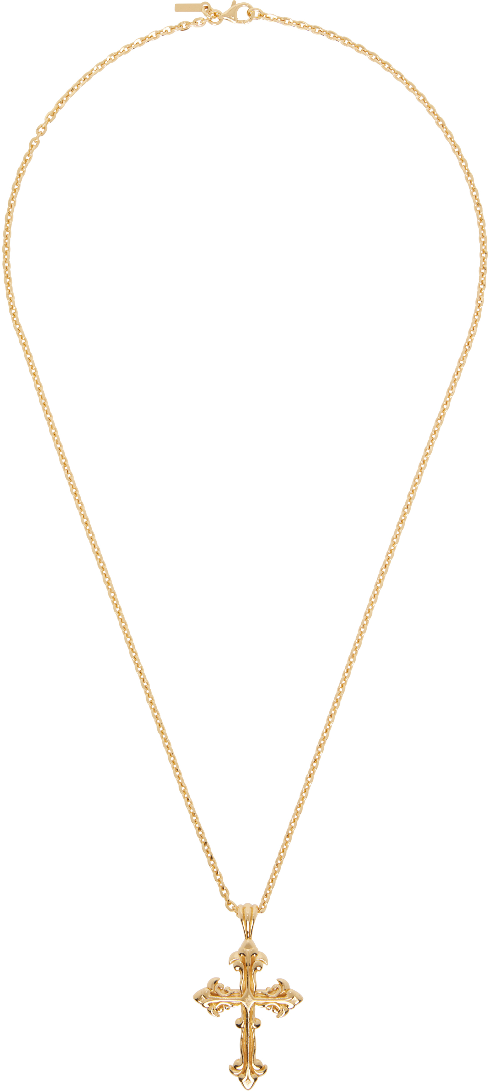 関税込み★Emanuele Bicocchi★Avelli Cross ネックレス Gold Plated Silver Avelli Cross Necklace | EMANUELE BICOCCHI