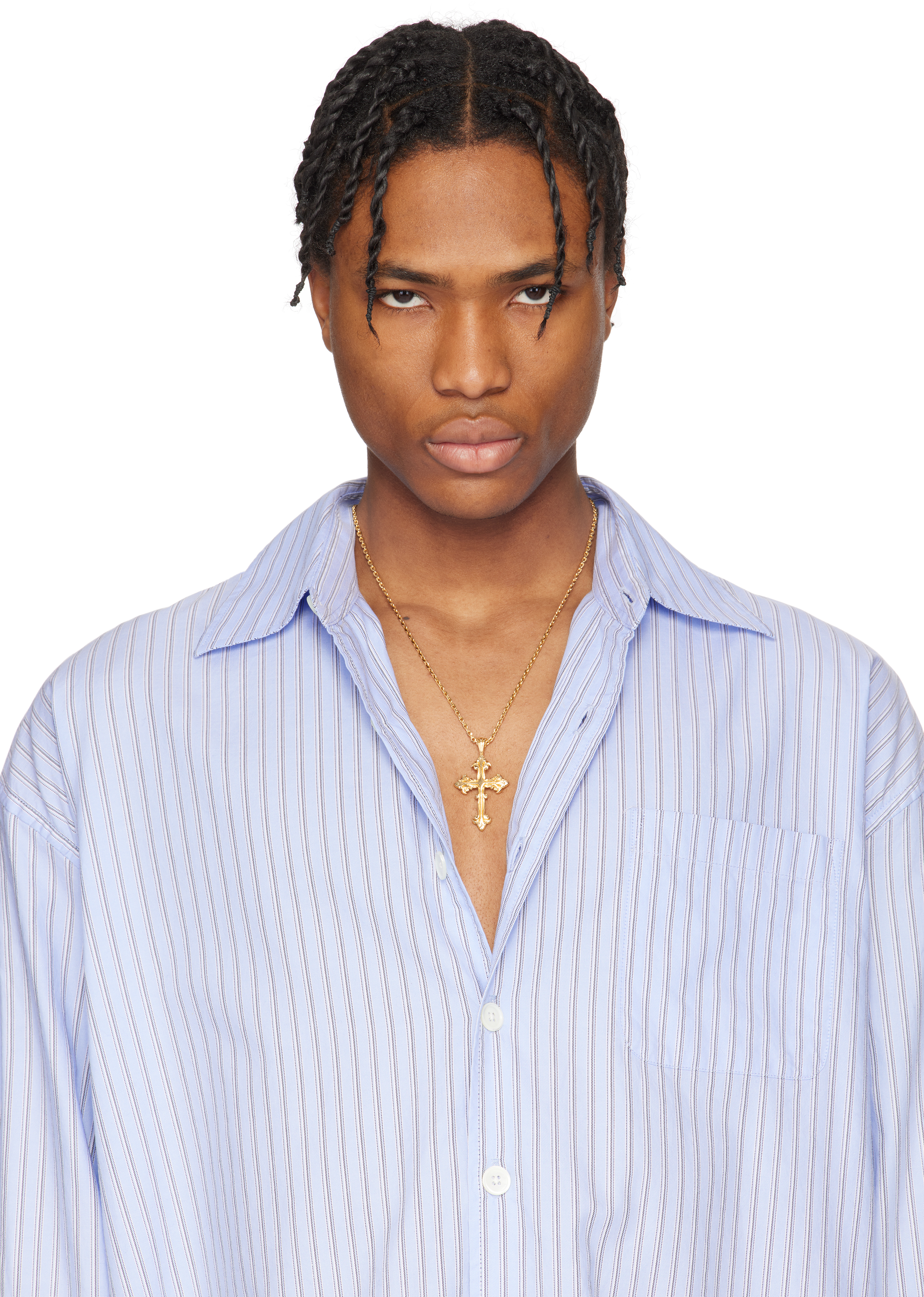 Emanuele Bicocchi Gold Avelli Cross Necklace In Gold
