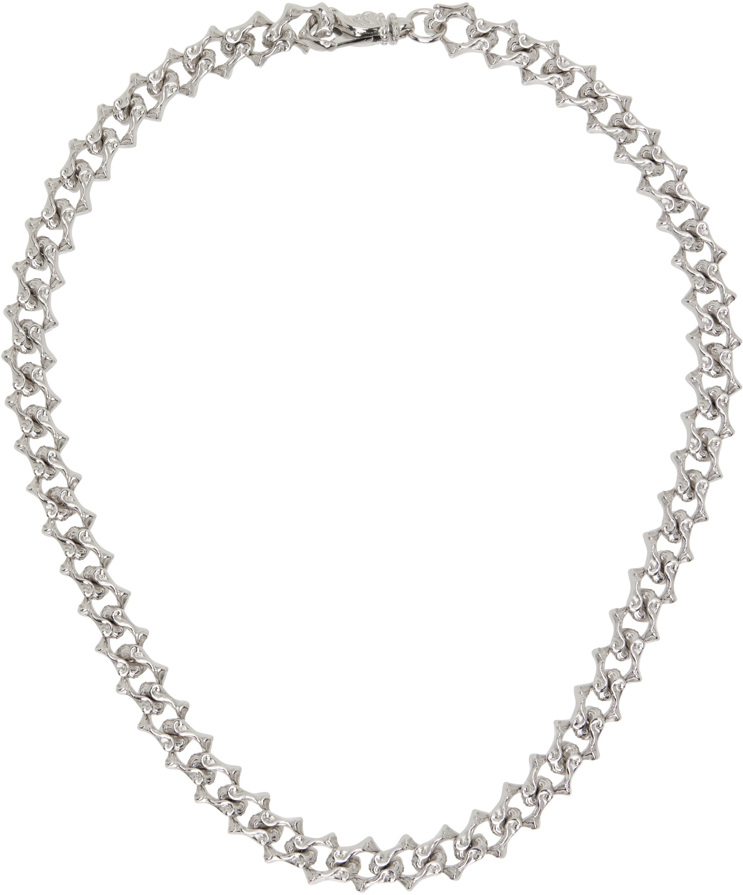 ネックレス・チョーカー Emanuele Bicocchi 925 Silver Chain Necklace With Crystals Emanuele Bicocchi 925 silver chain necklace with crystals