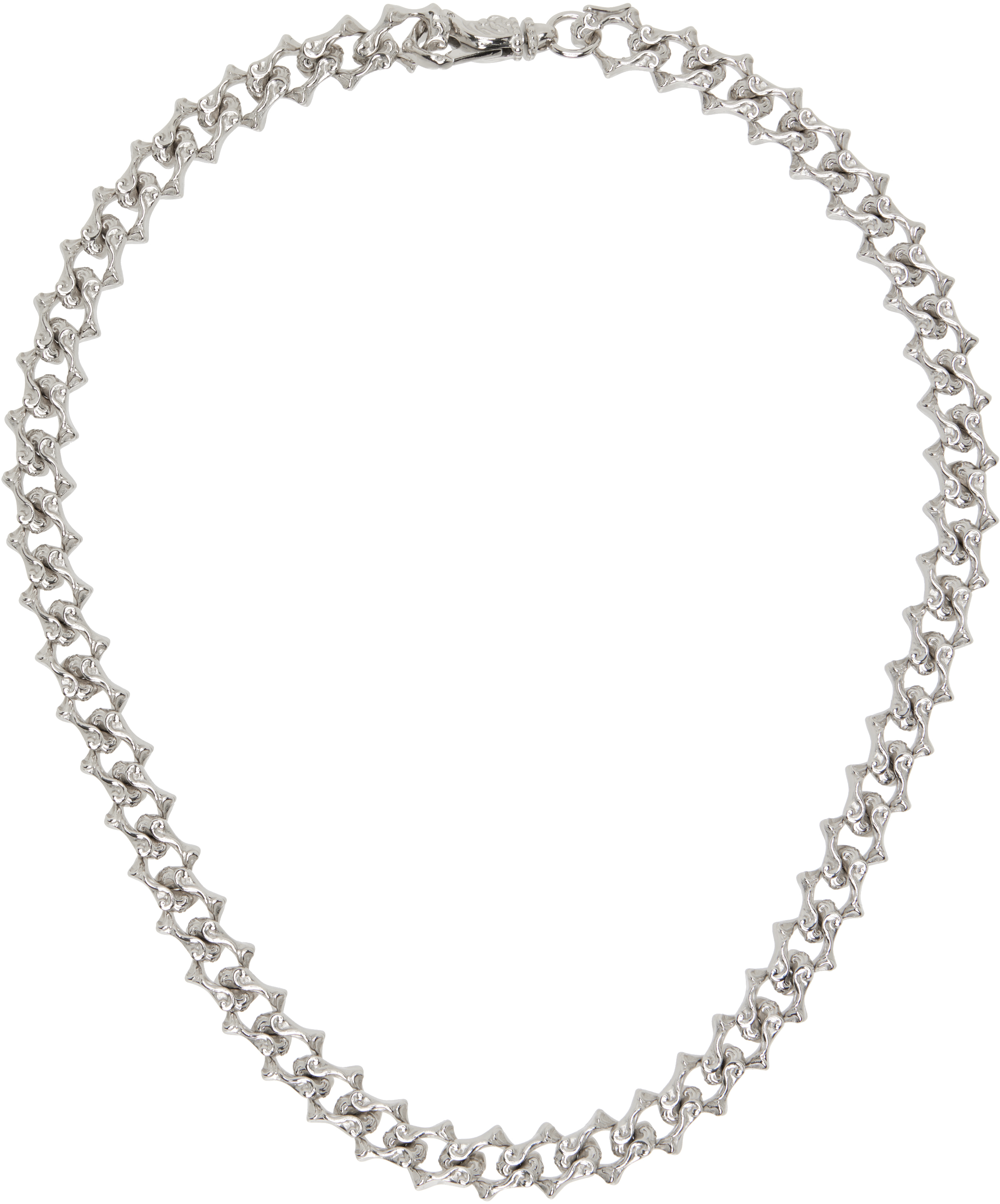 Silver Arabesque Chain Necklace