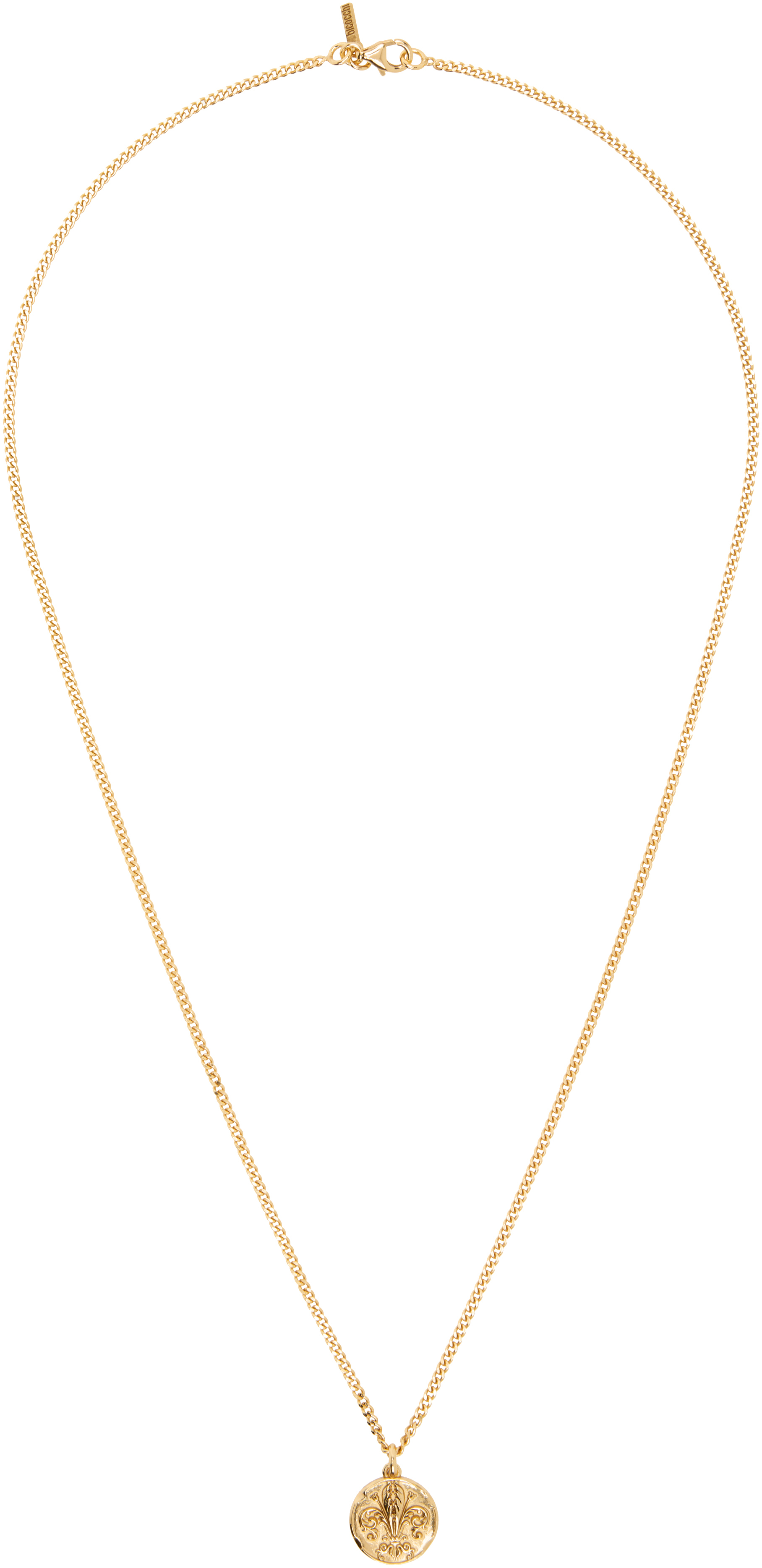 Gold Lily Coin Necklace