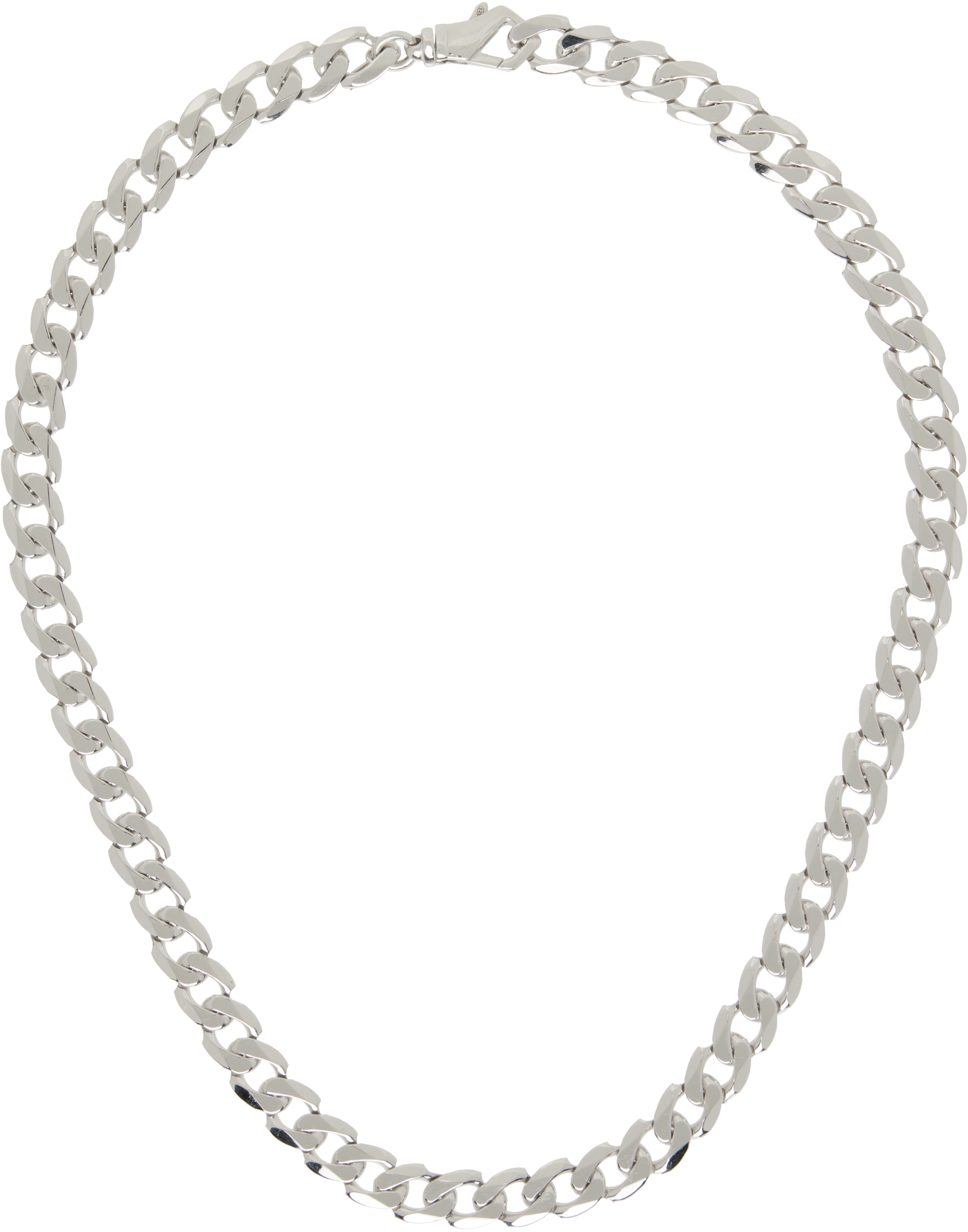 Silver Edge Chain Necklace