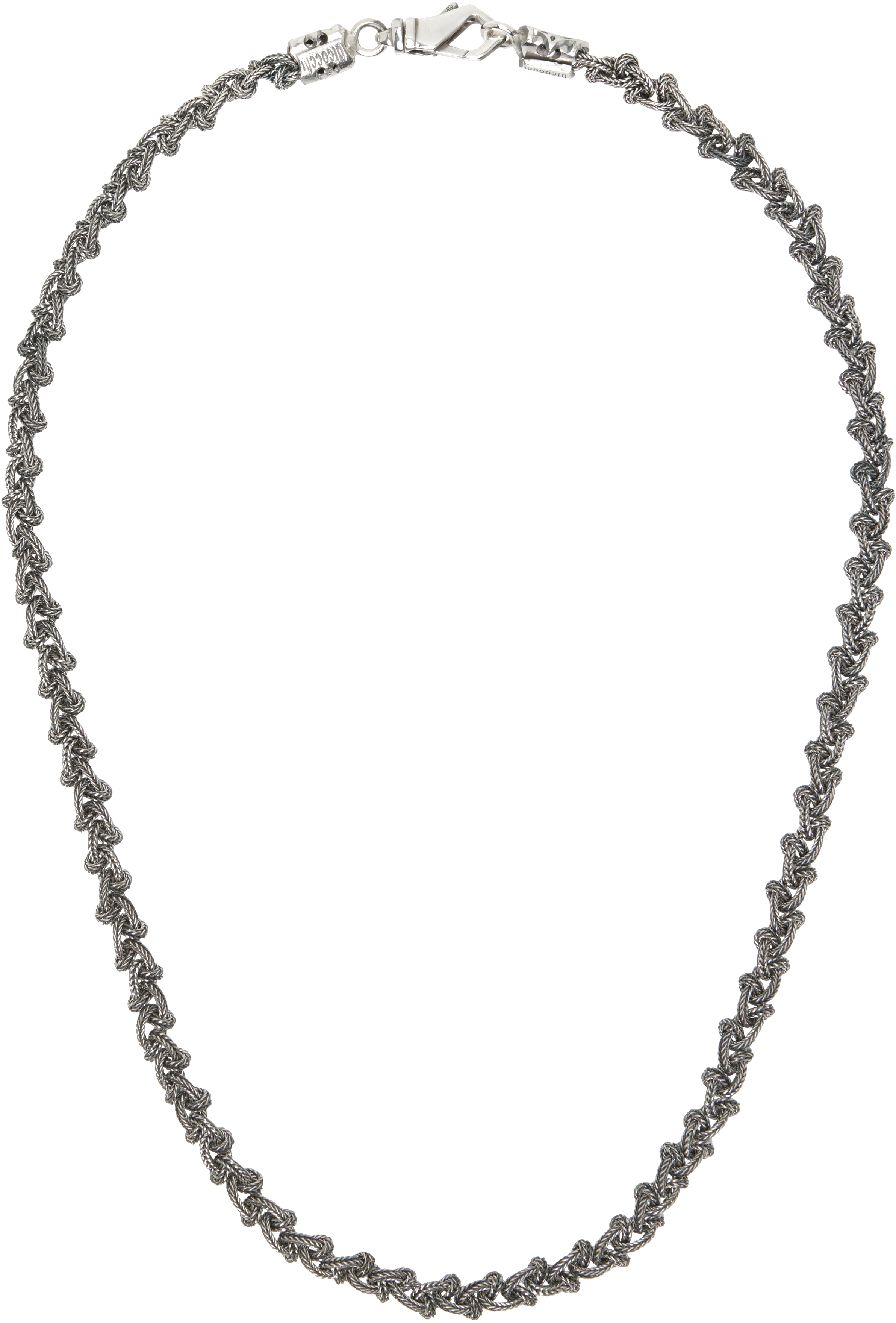 Silver Braided Knot Necklace