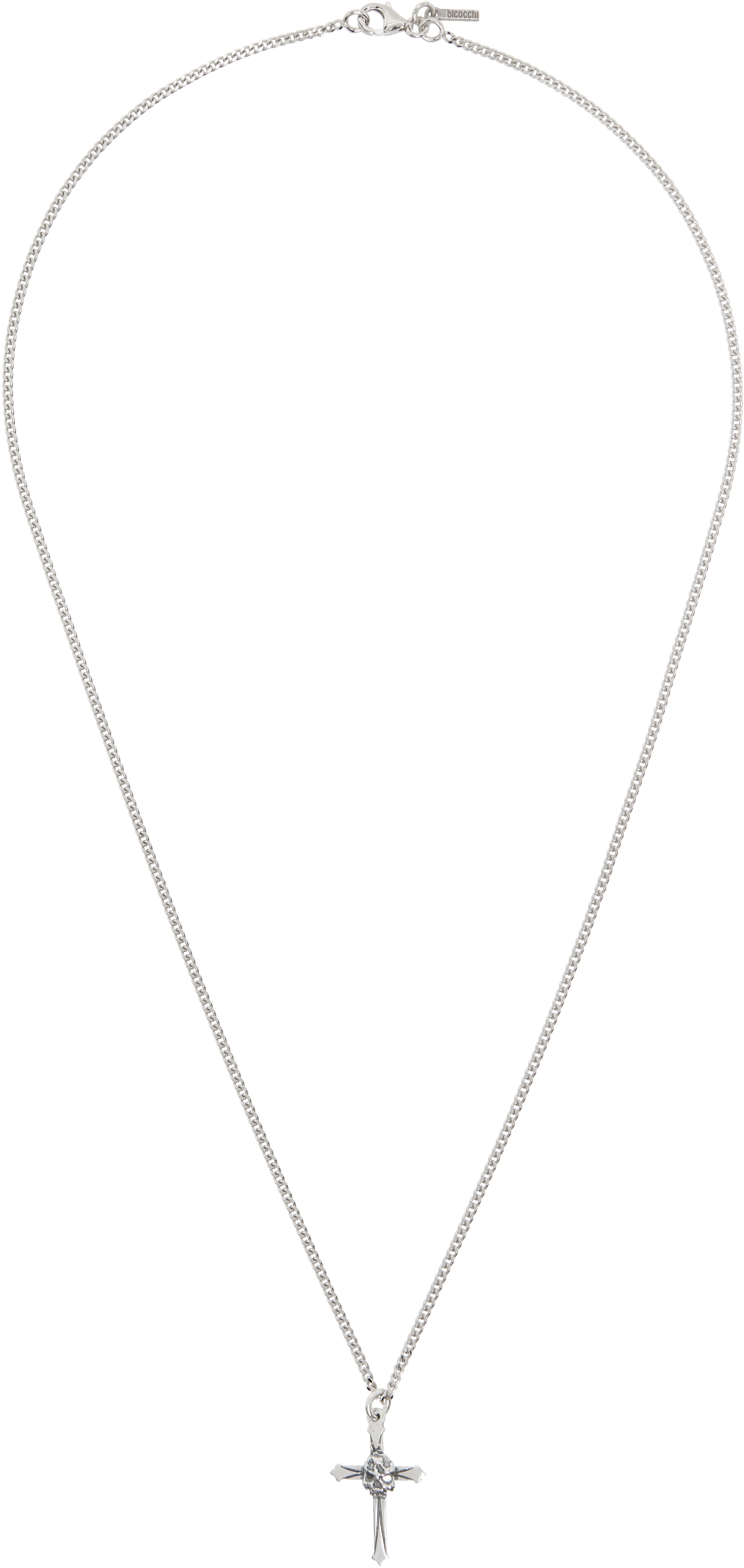 SSENSE Exclusive Silver Mini Cross Necklace