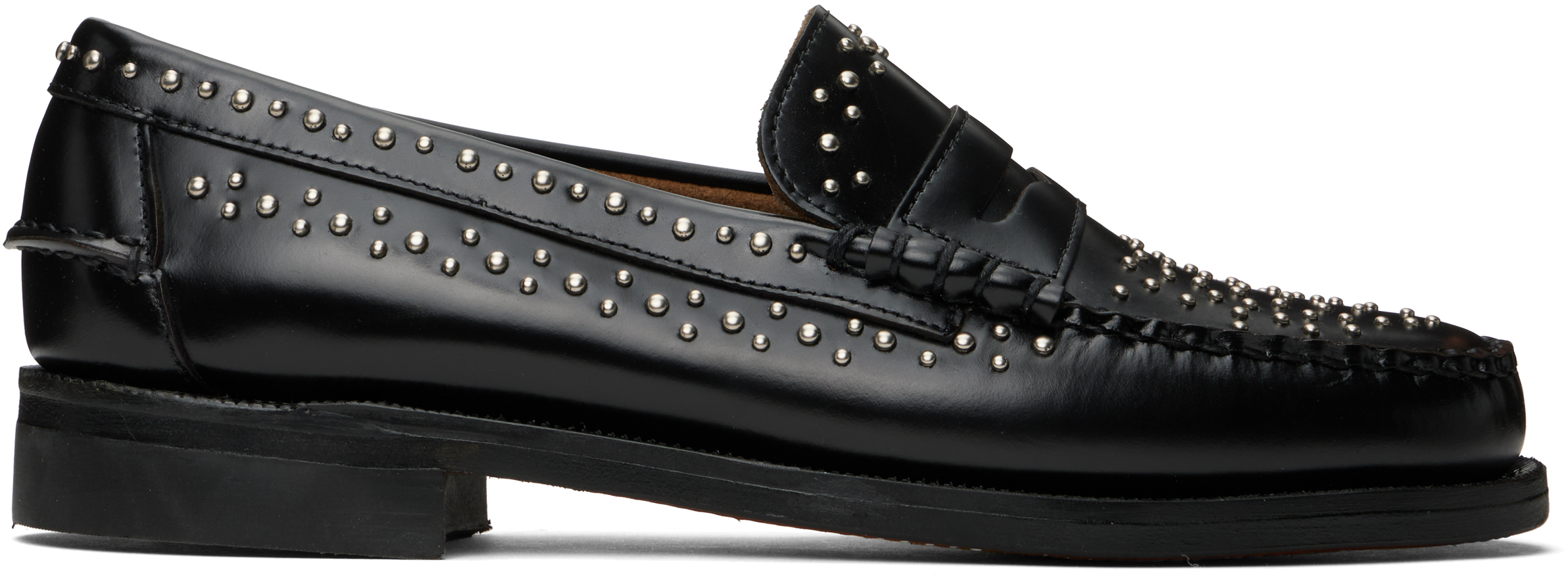 Black Dan Studs Loafers