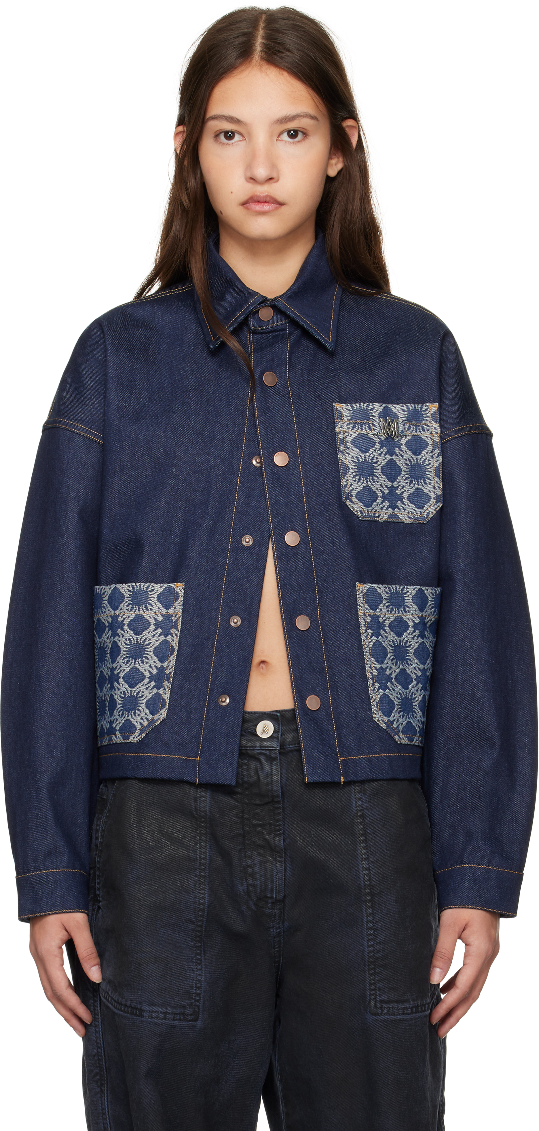 Indigo 'MA' Quad Workwear Denim Jacket