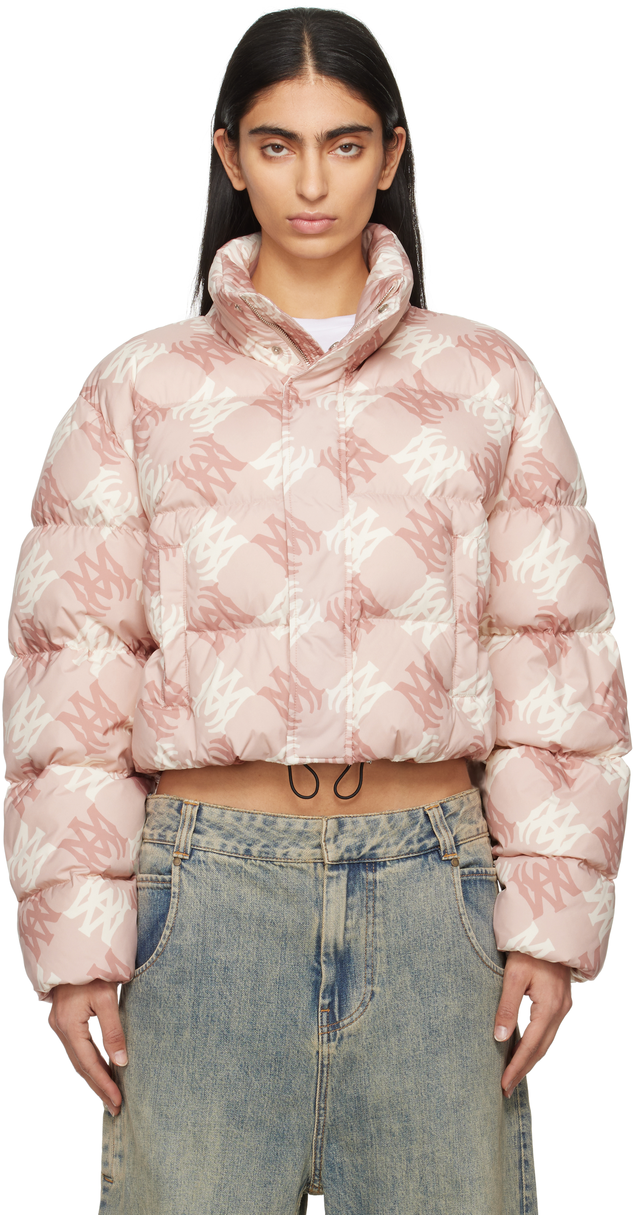 【関税込み】AMIRI ピンク MA Quad ダウンジャケット AMIRI: Pink MA Quad Down Jacket | SSENSE 대한민국