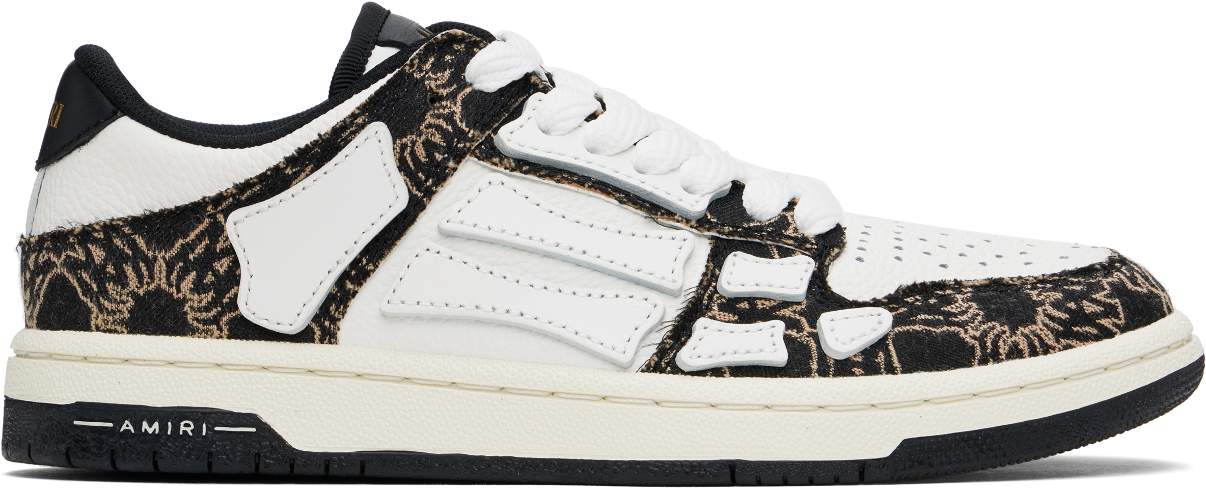 White & Black MA Quad Skel Low Top Sneakers