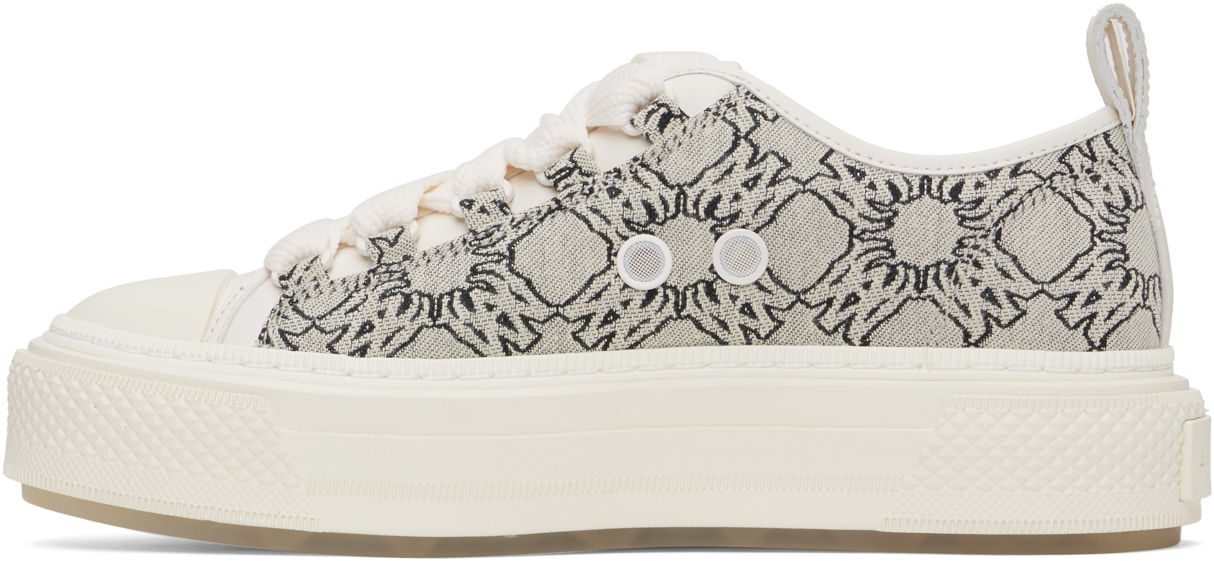 Amiri Ma Quad Jacquard Court Low Sneakers In Grey