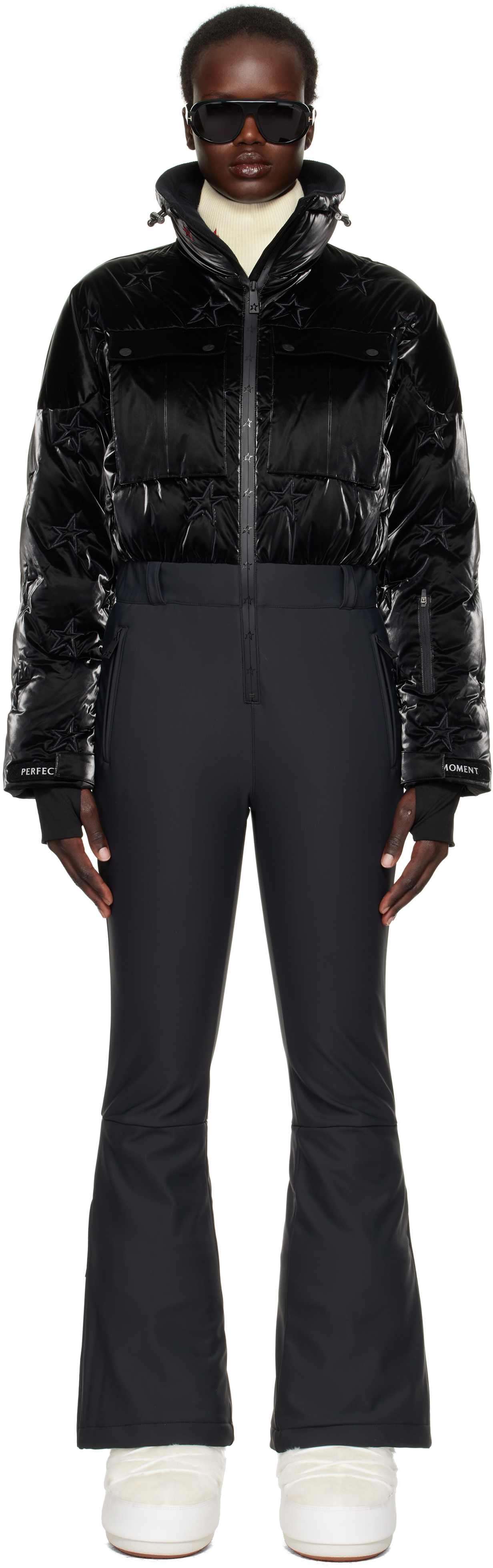 Black Helen Down Ski Snow Suit