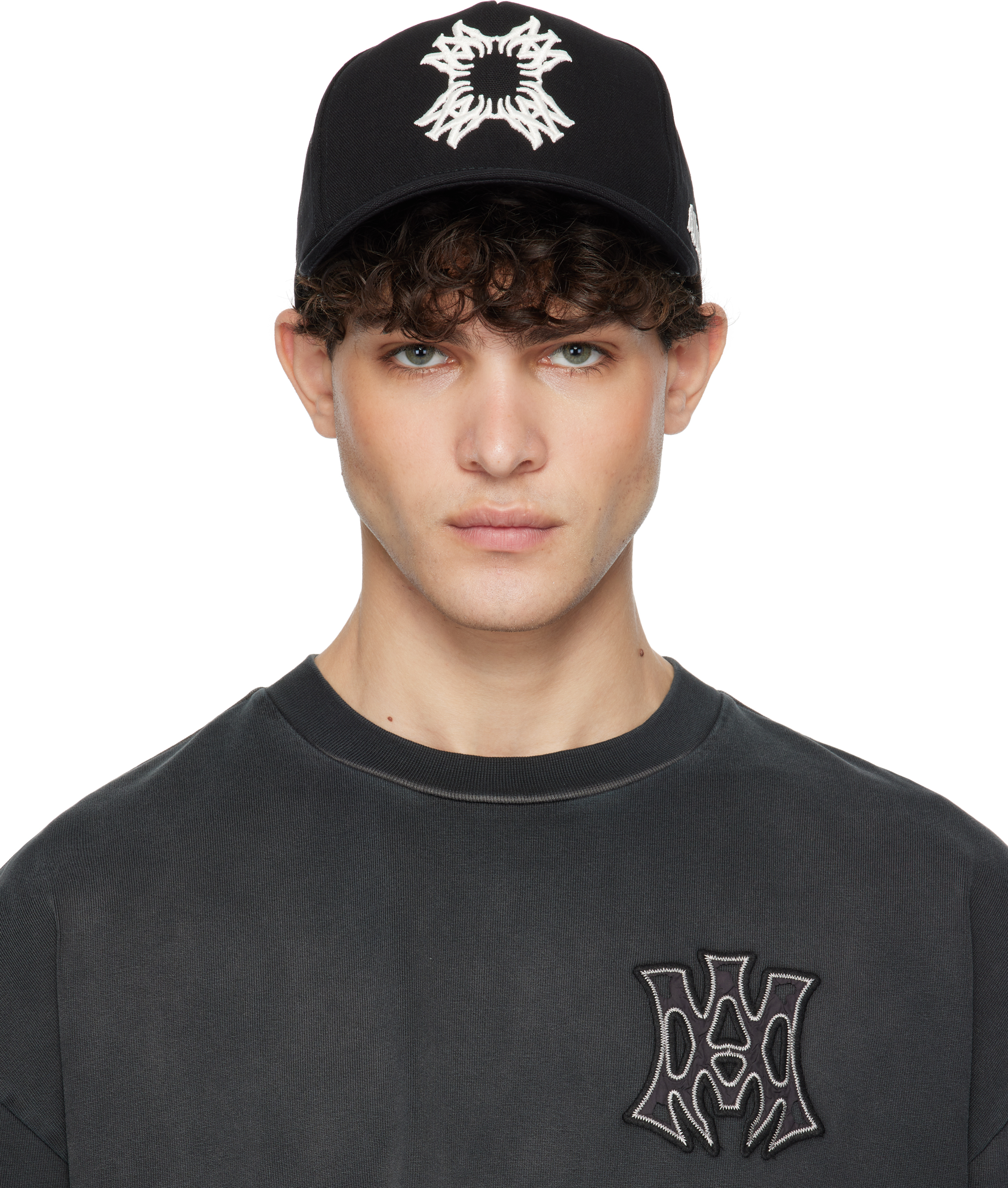 Black 'MA' Quad Canvas Cap