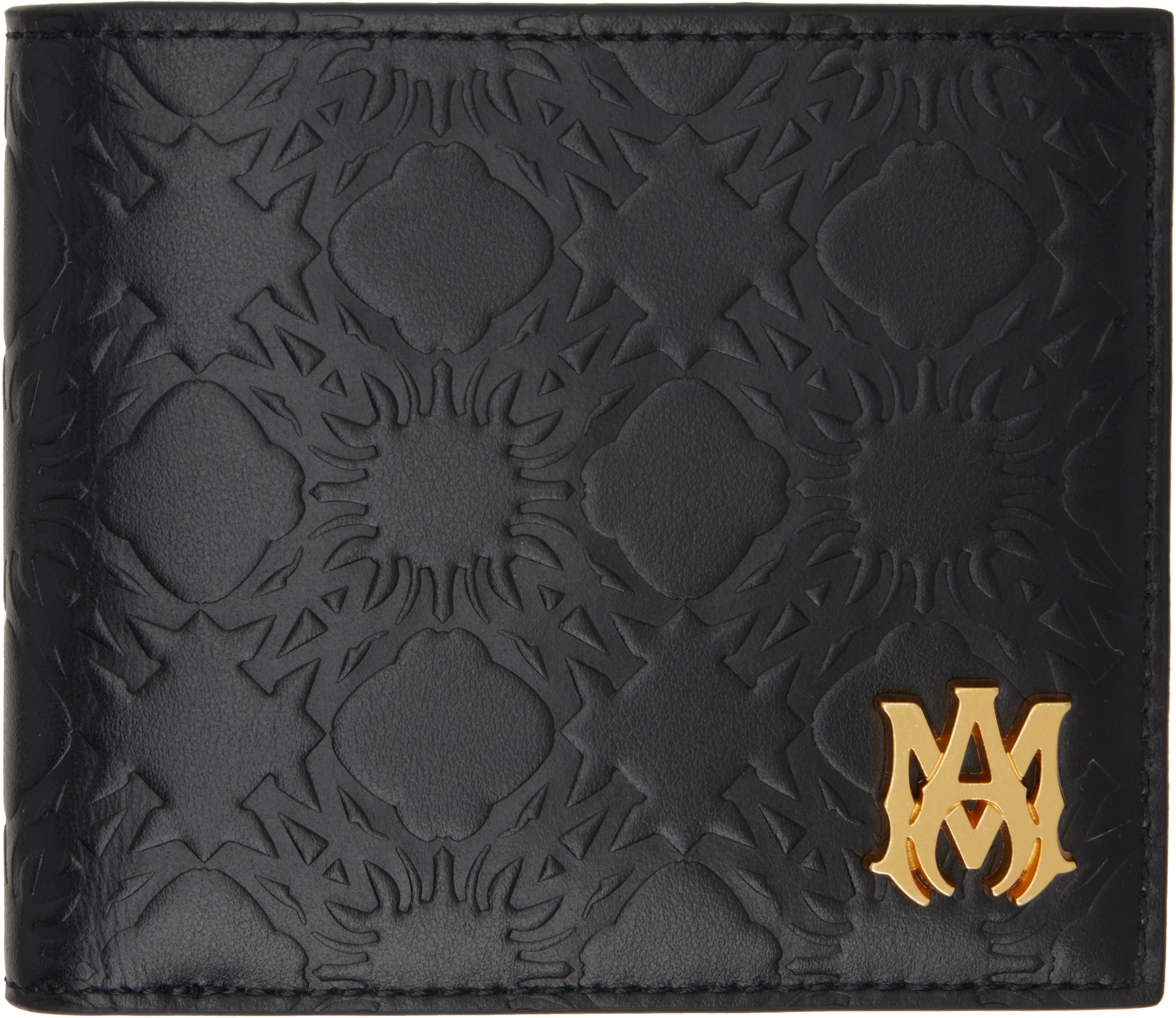 Black MA Quad Leather Bifold Wallet