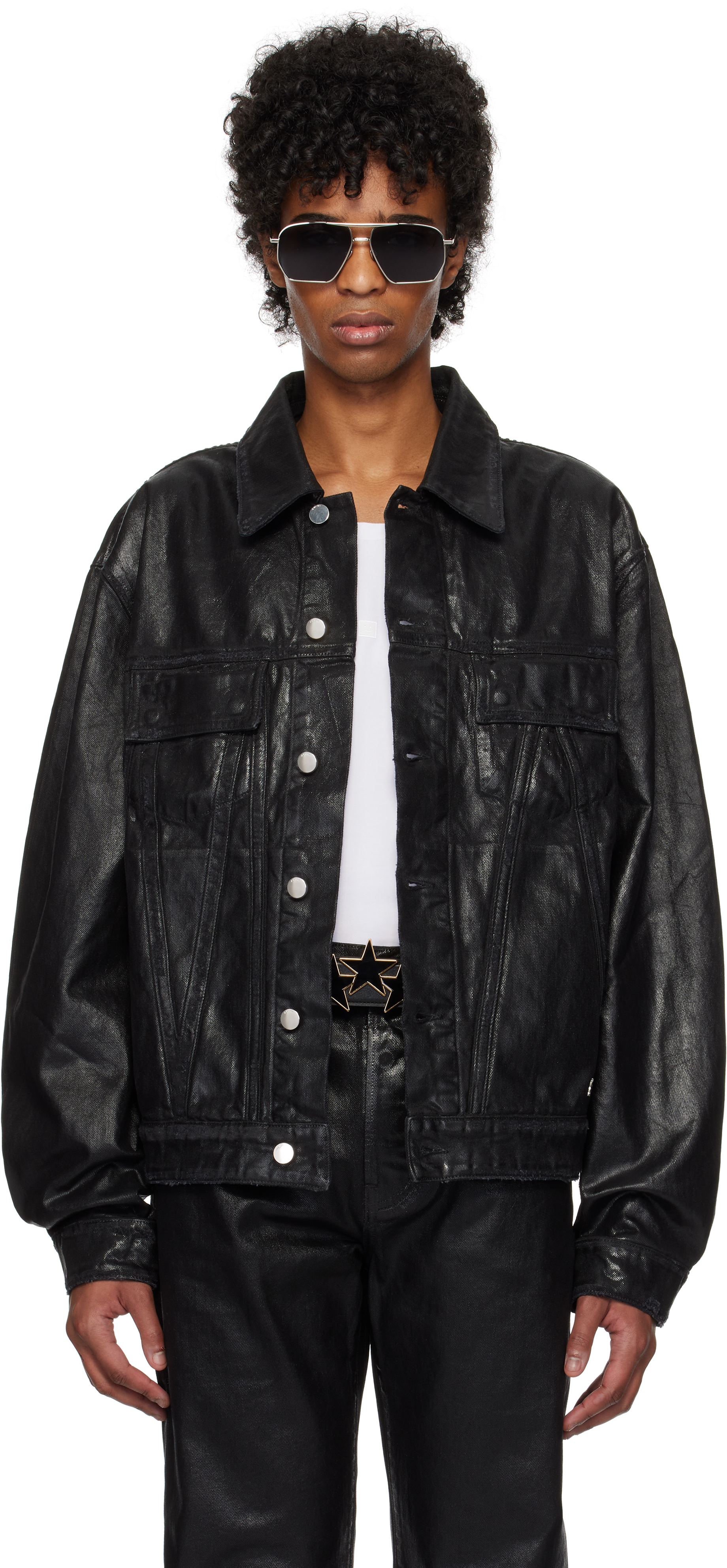 Black Waxed MA Quad Denim Jacket