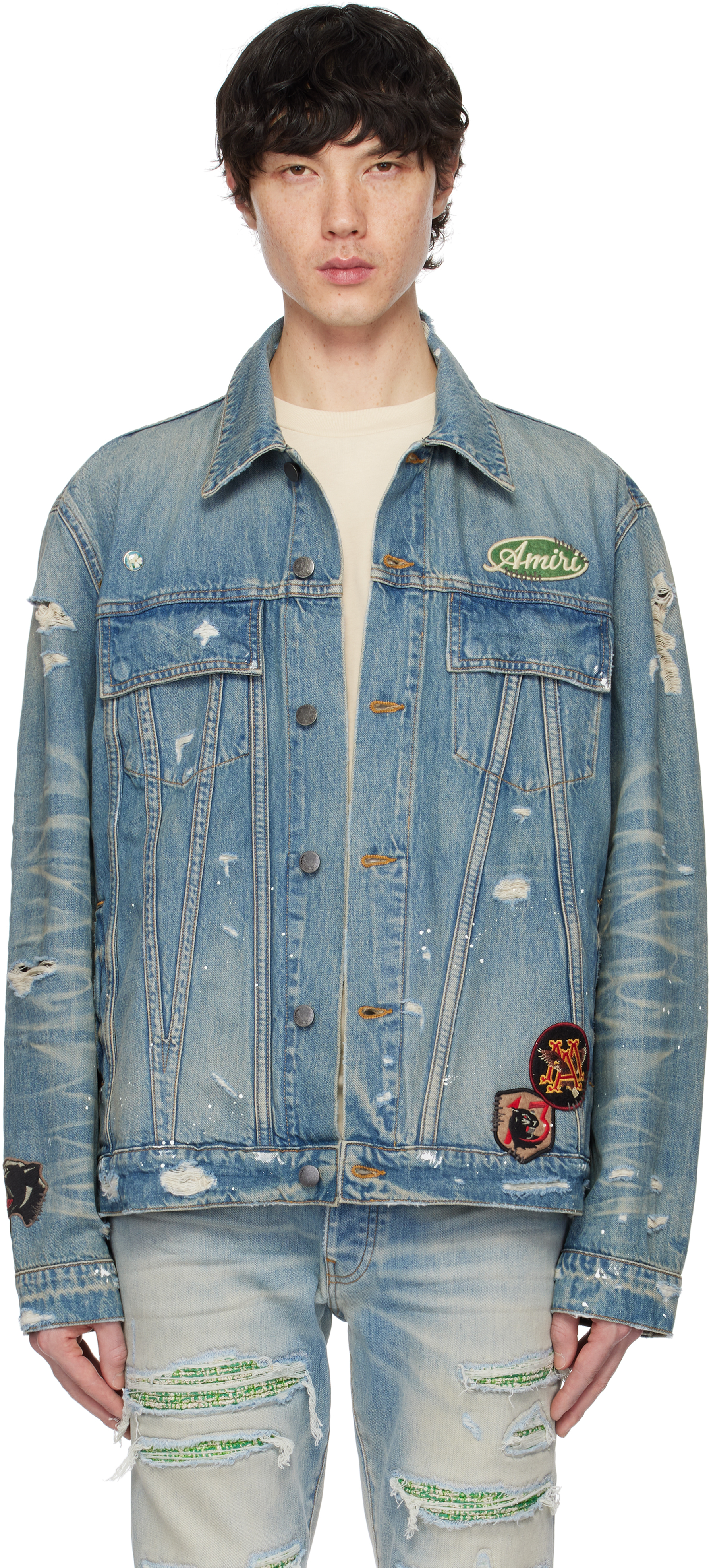 Blue Vintage Pegasus Denim Trucker Jacket