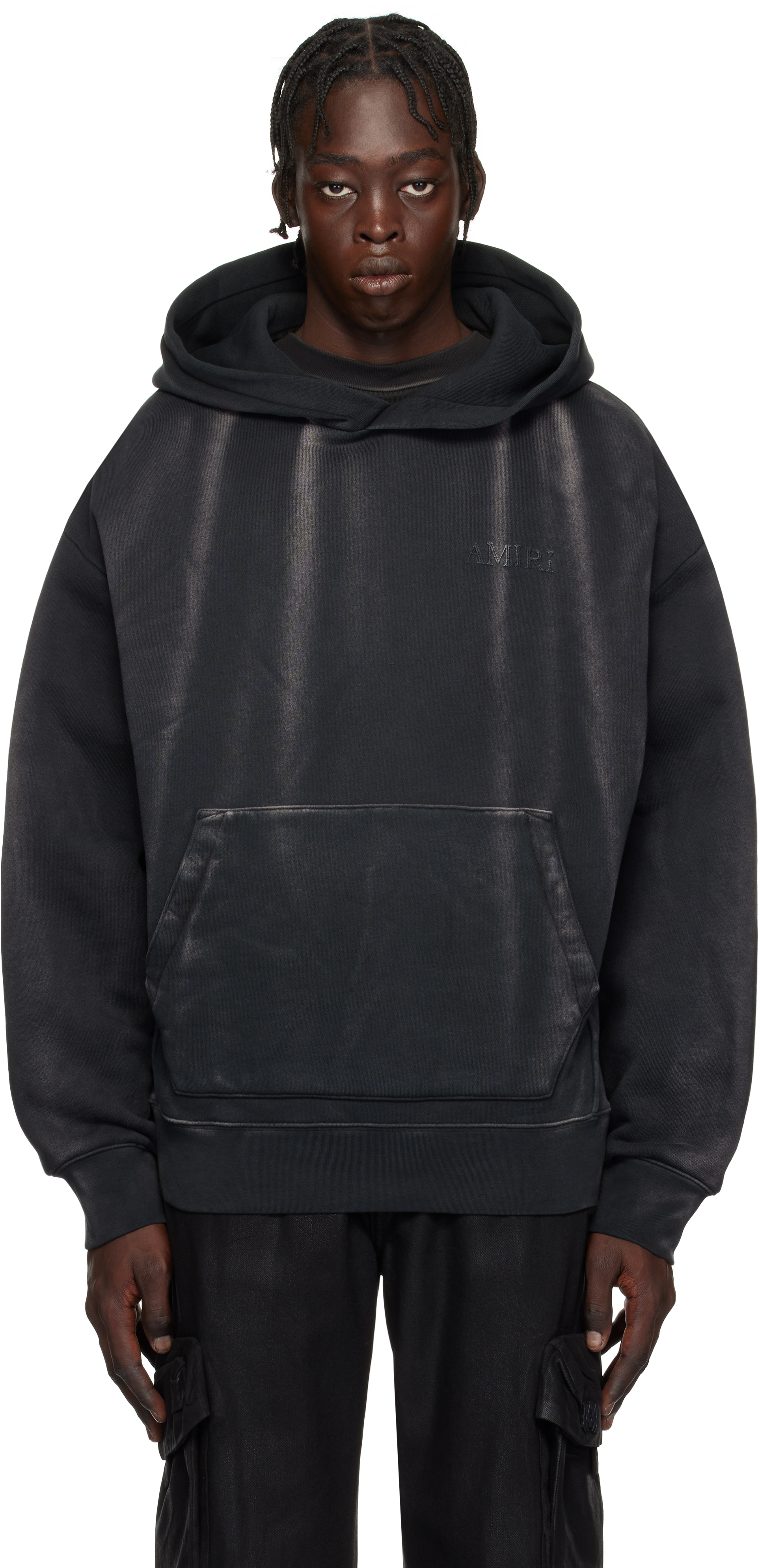 Black Vintage 'Amiri' Oversized Hoodie