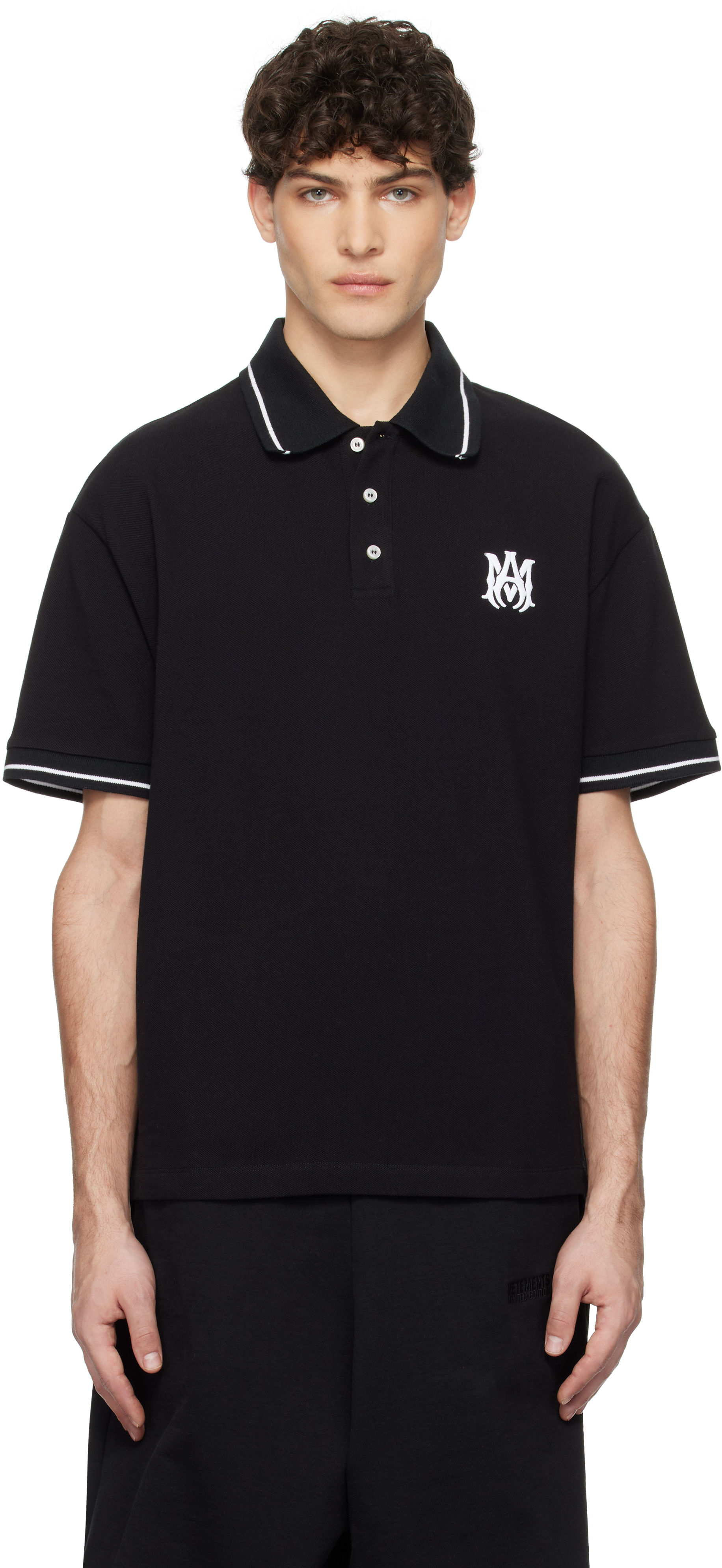 Black MA Core Logo Polo