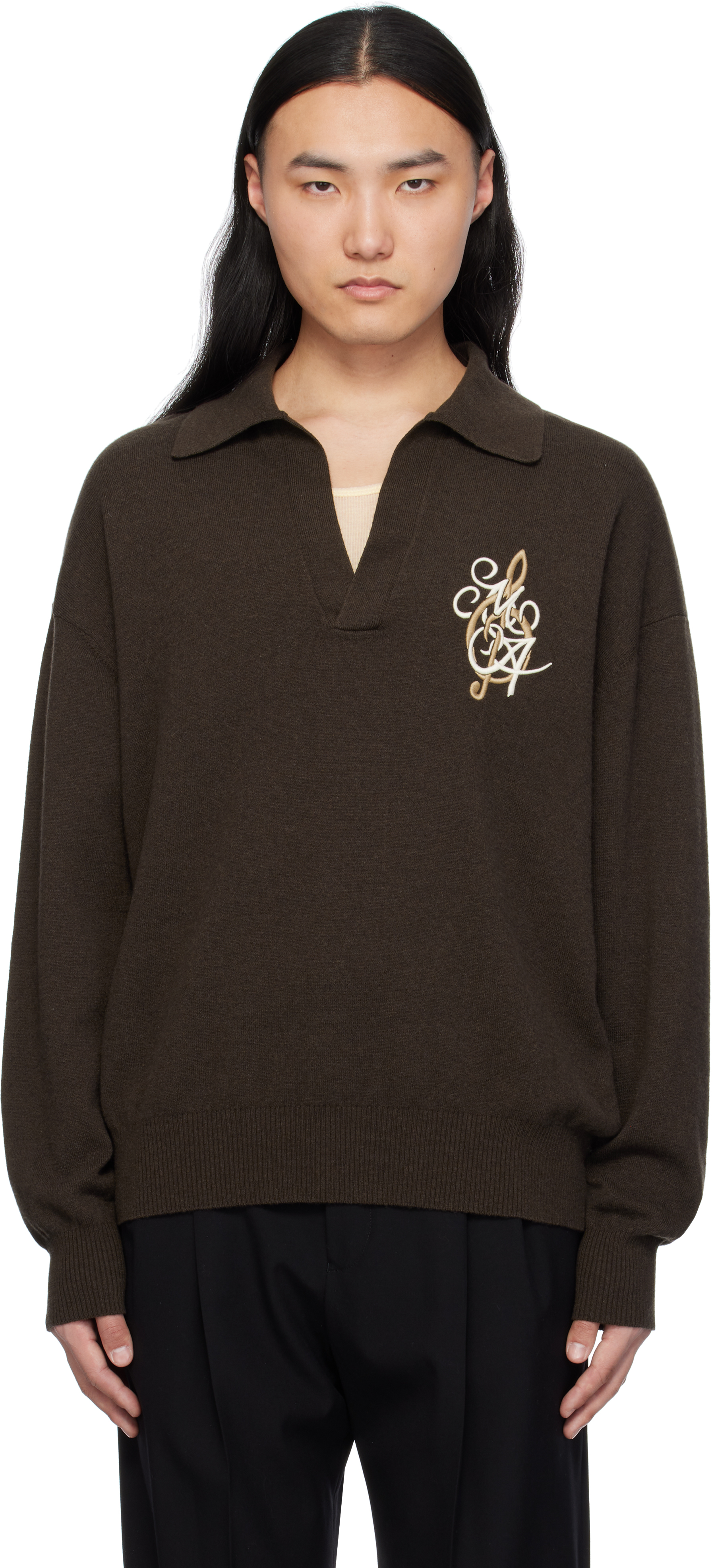 Brown 
MA
 Music Note Sweater