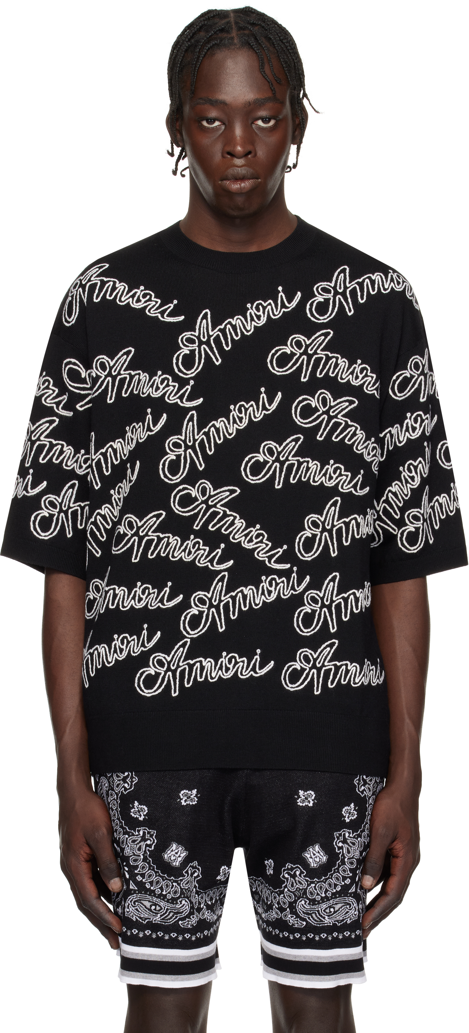 Black 'Amiri' Script Sweater