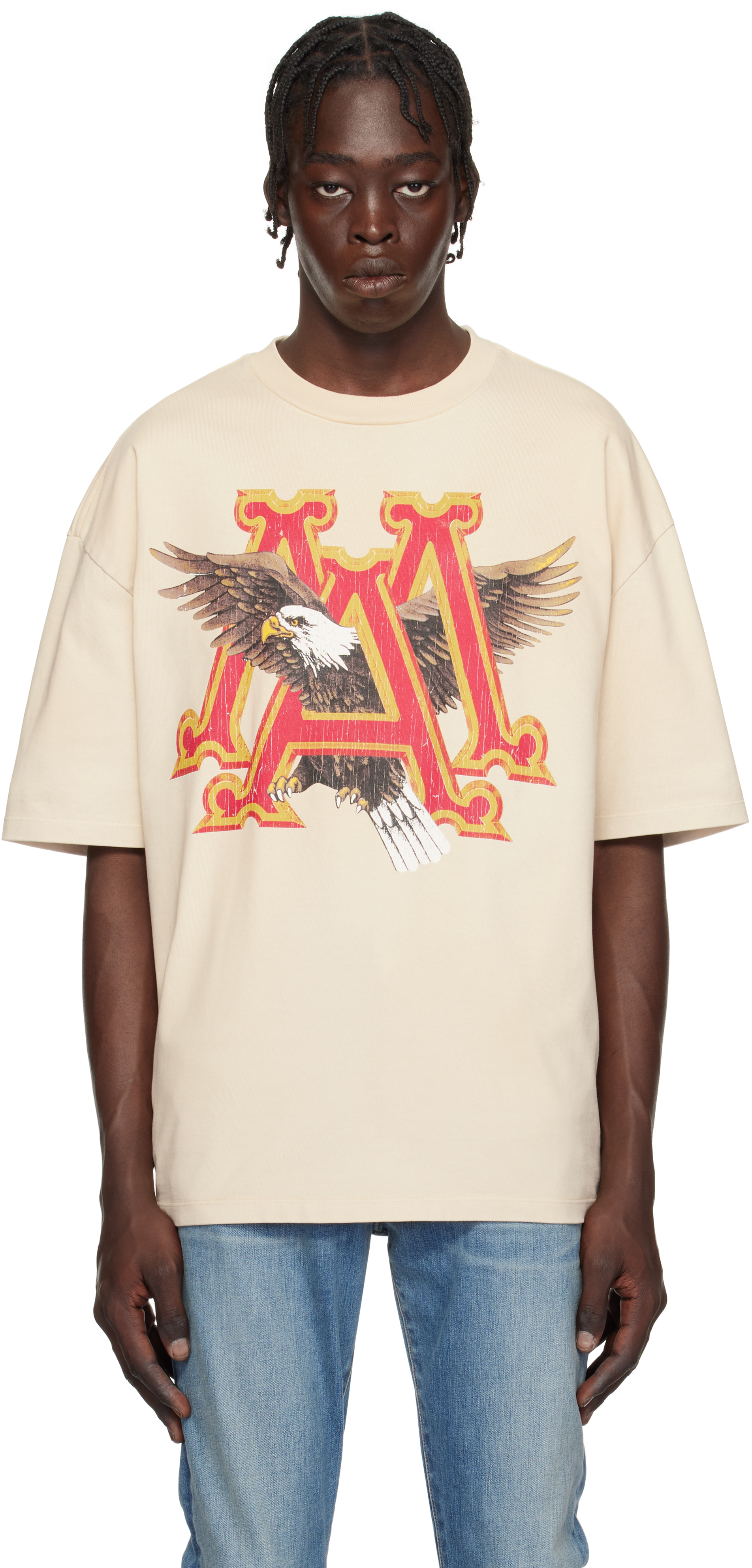 Gray Vintage MA Eagle Oversized T-shirt