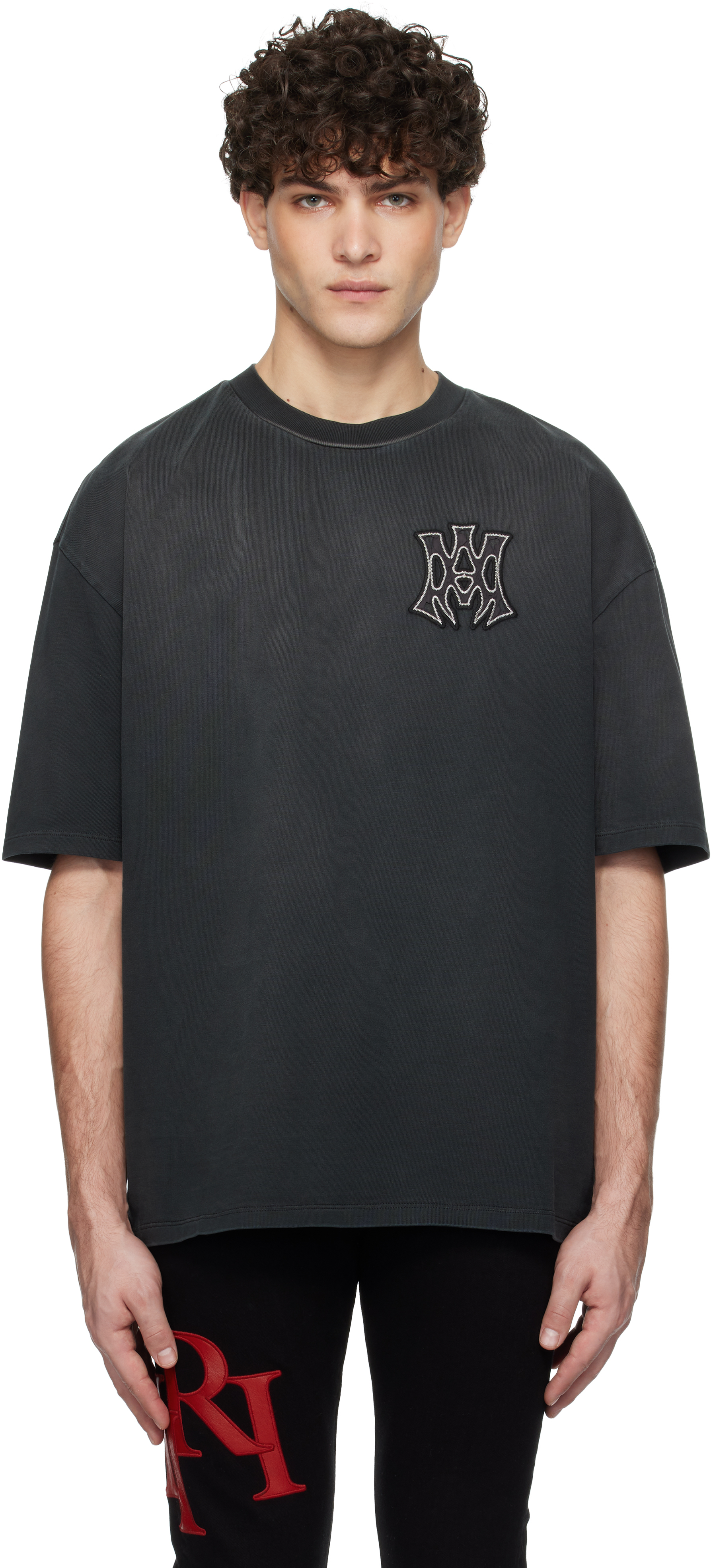 AMIRI: ブラック MA Hollywood オーバーサイズ Tシャツ | SSENSE