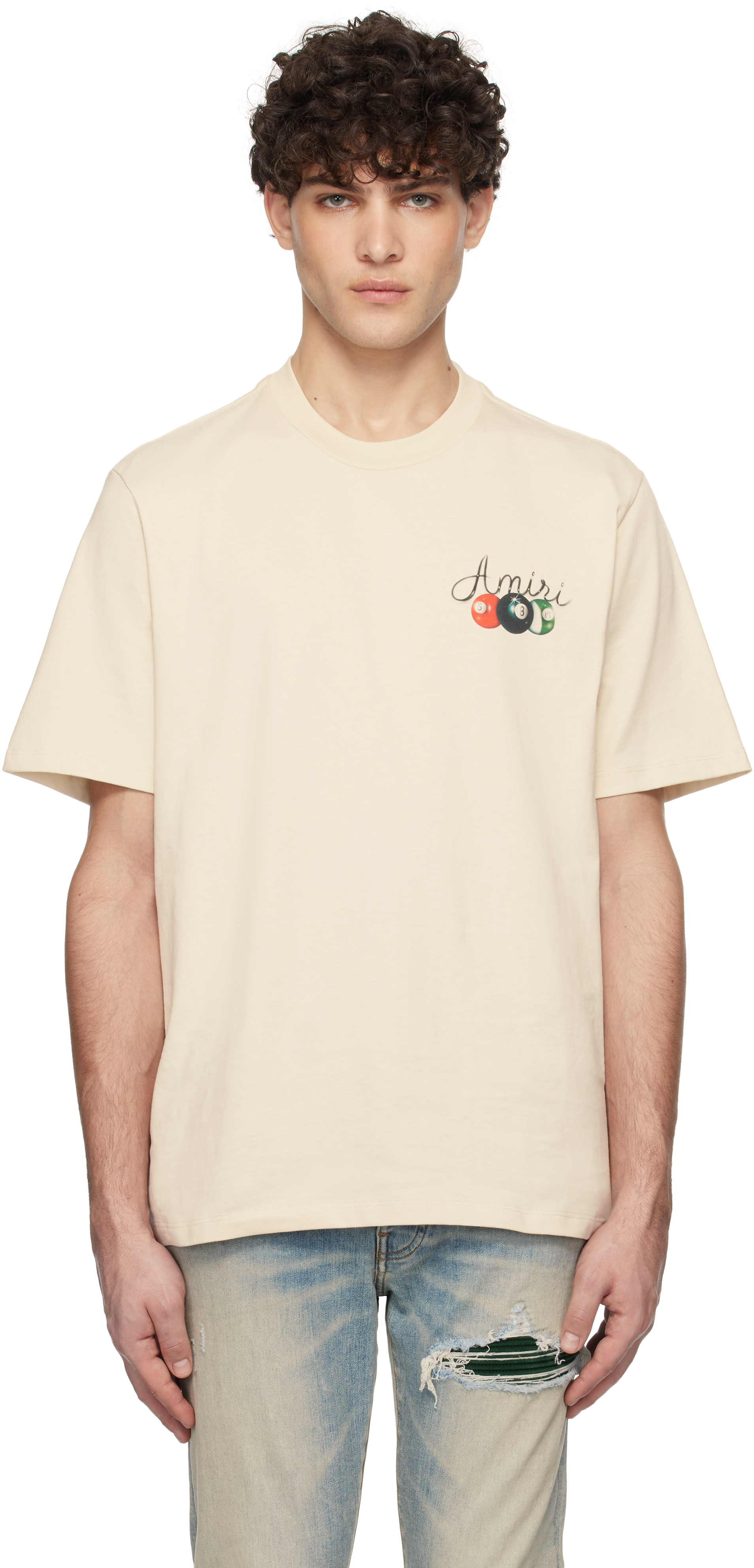 Beige Pool Cue T-shirt