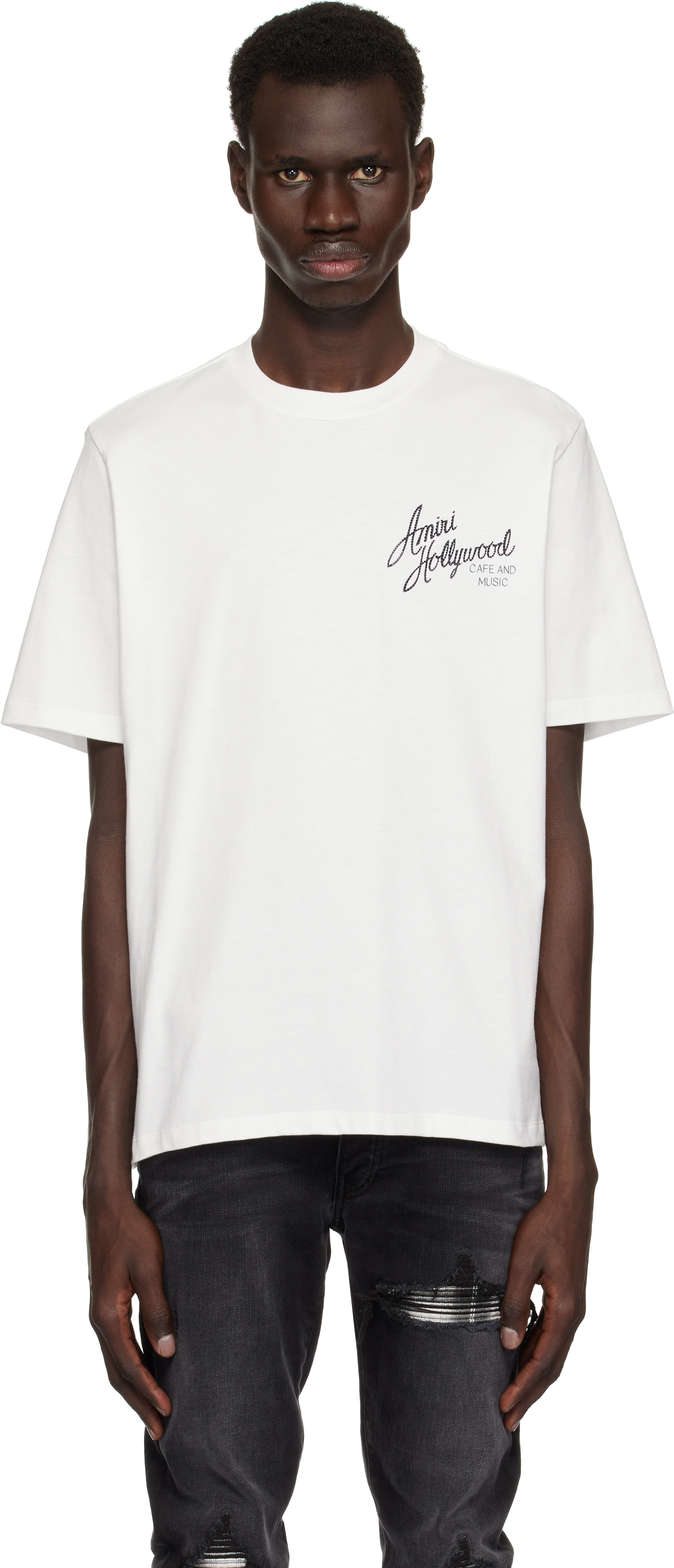 【関税込み】Amiri Hollywood Cafe T-shirt Black 'Amiri Hollywood Cafè' T-shirt by AMIRI on Sale