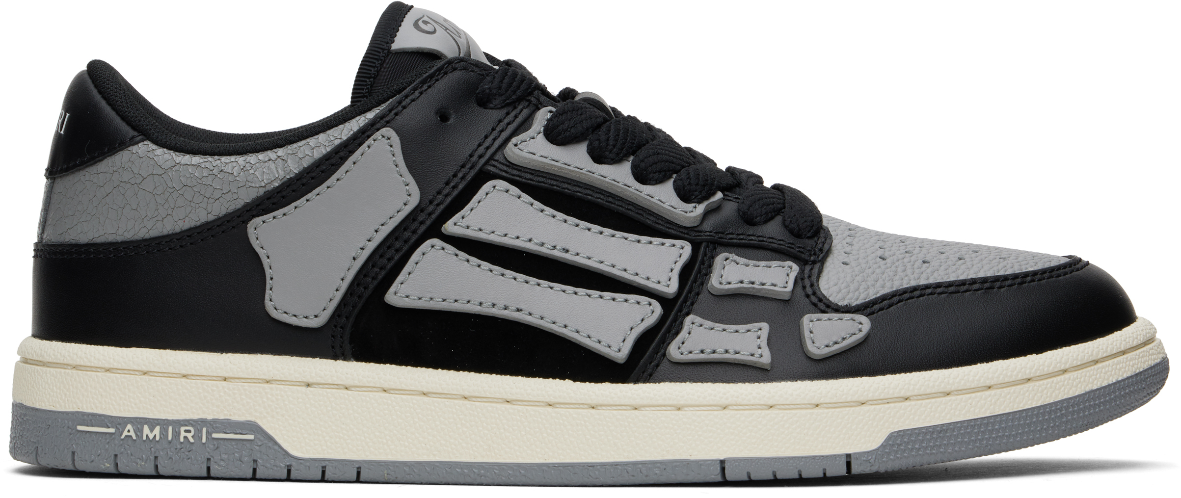 Black & Gray Skel-Top Low Sneakers by AMIRI on Sale